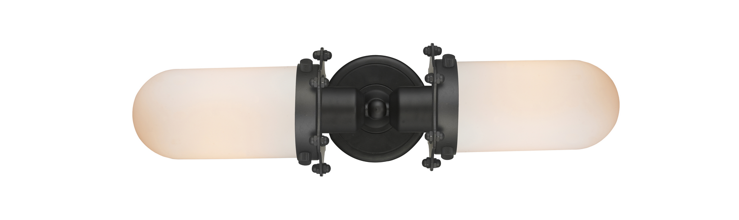 Two Light Bath Vanity by Innovations - Austere Collection, Oil Rubbed Bronze Finish - 900-2W-OB-CE231-OB-W