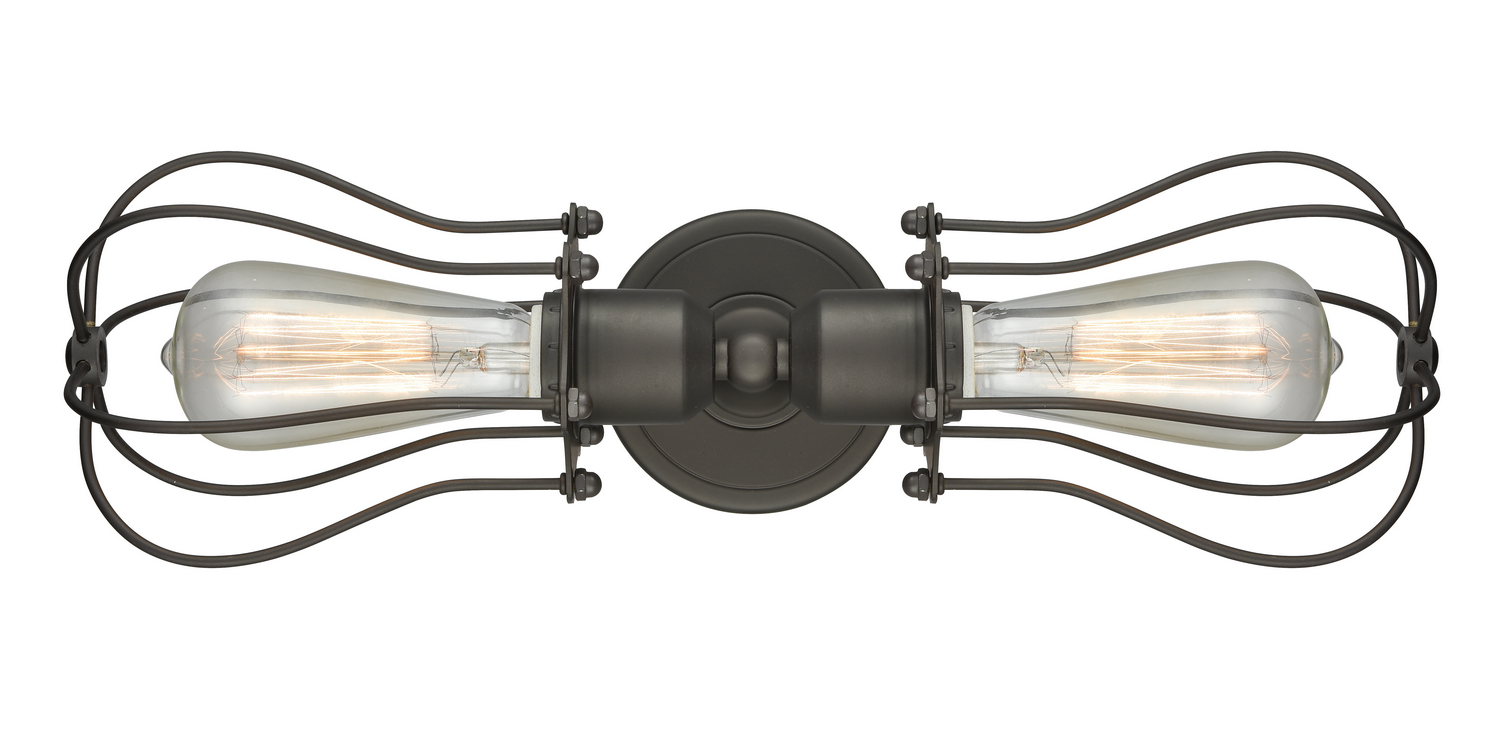 Two Light Bath Vanity by Innovations - Austere Collection, Oil Rubbed Bronze Finish - 900-2W-OB-CE513-OB