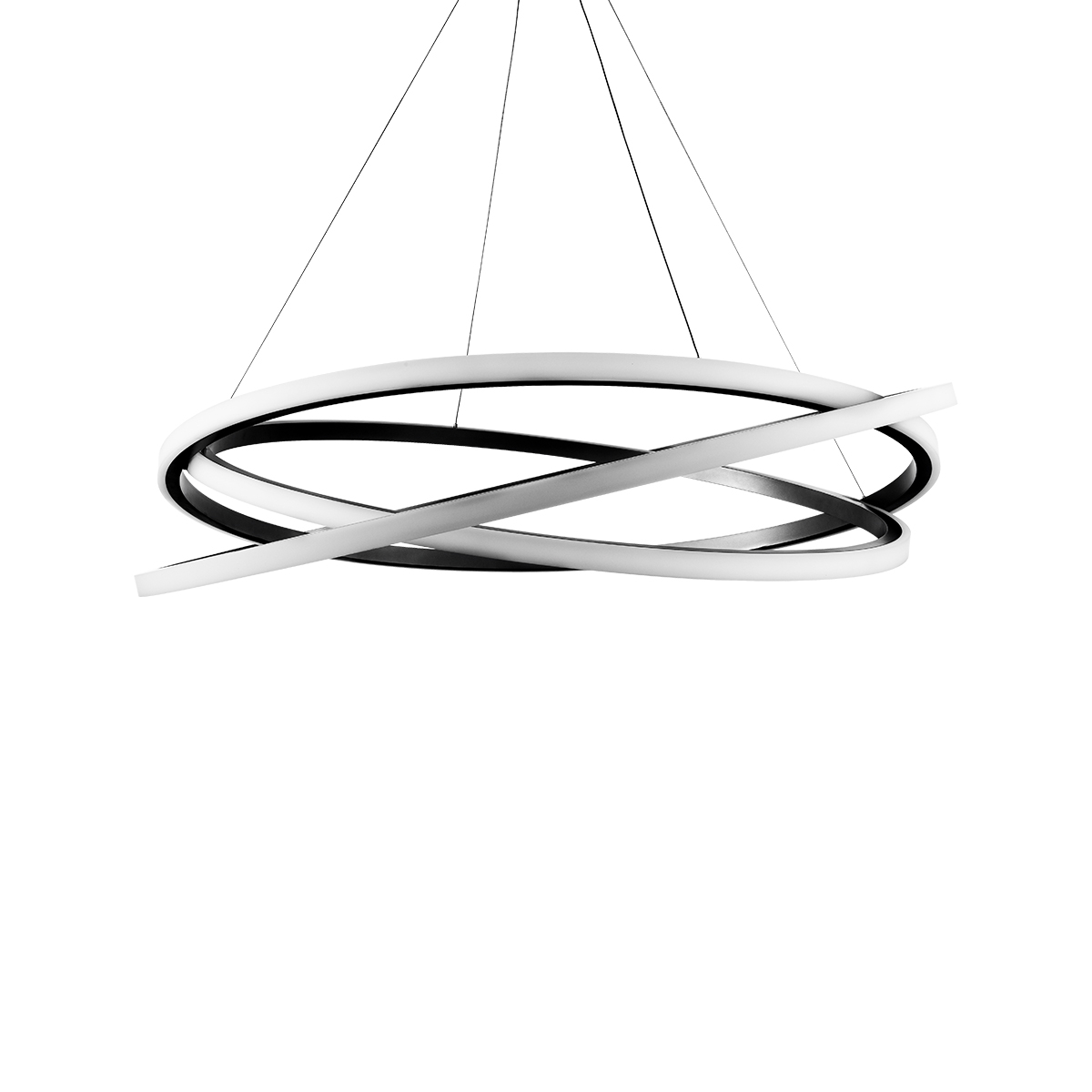 LED Chandelier by Modern Forms - Veloce Collection, Black Finish - PD-24848-BK