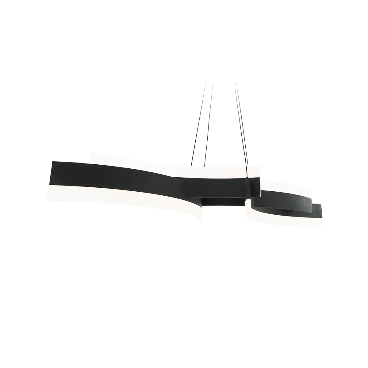 LED Linear Pendant by Modern Forms - Arcs Collection, Black Finish - PD-31058-BK