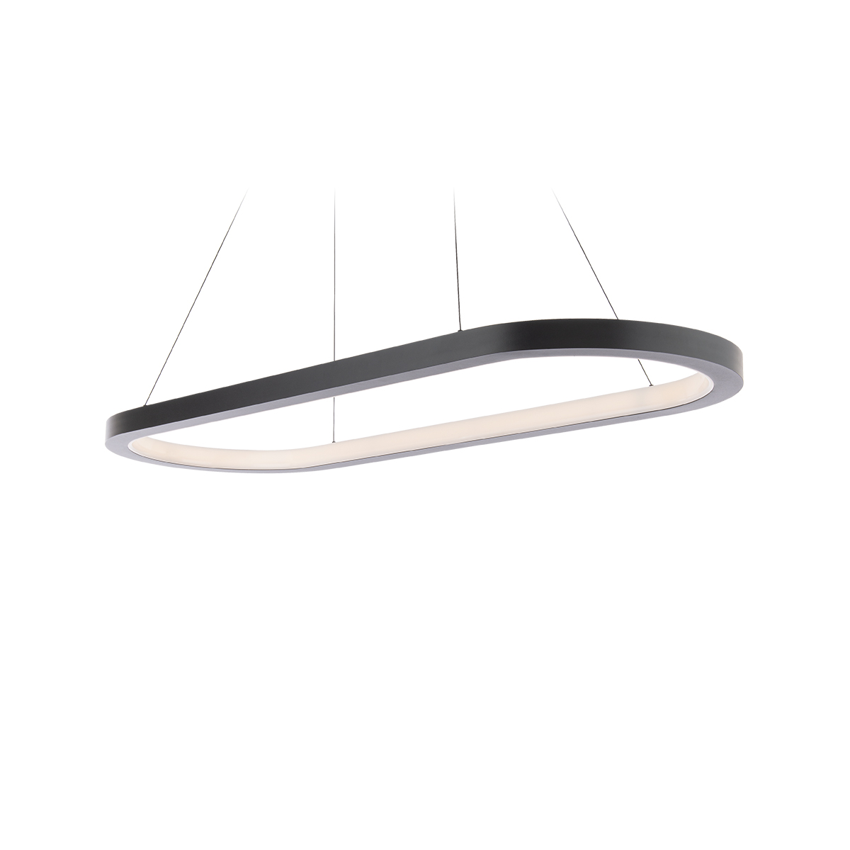 LED Linear Pendant by Modern Forms - Racetrack Collection, Black Finish - PD-53046-35-BK