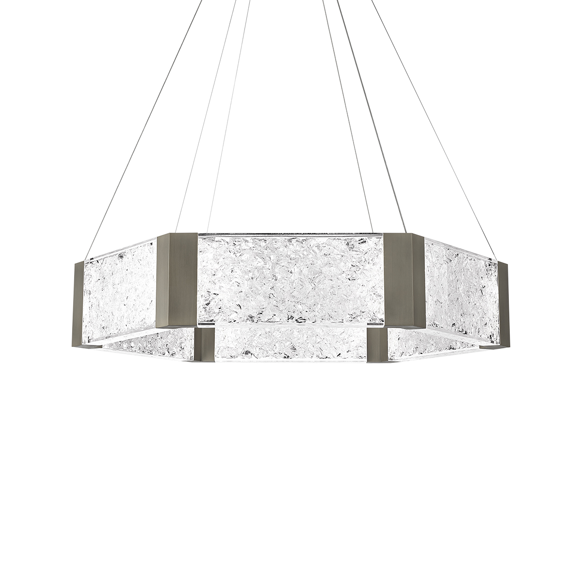 LED Chandelier by Modern Forms - Forever Collection, Antique Nickel Finish - PD-76034-AN