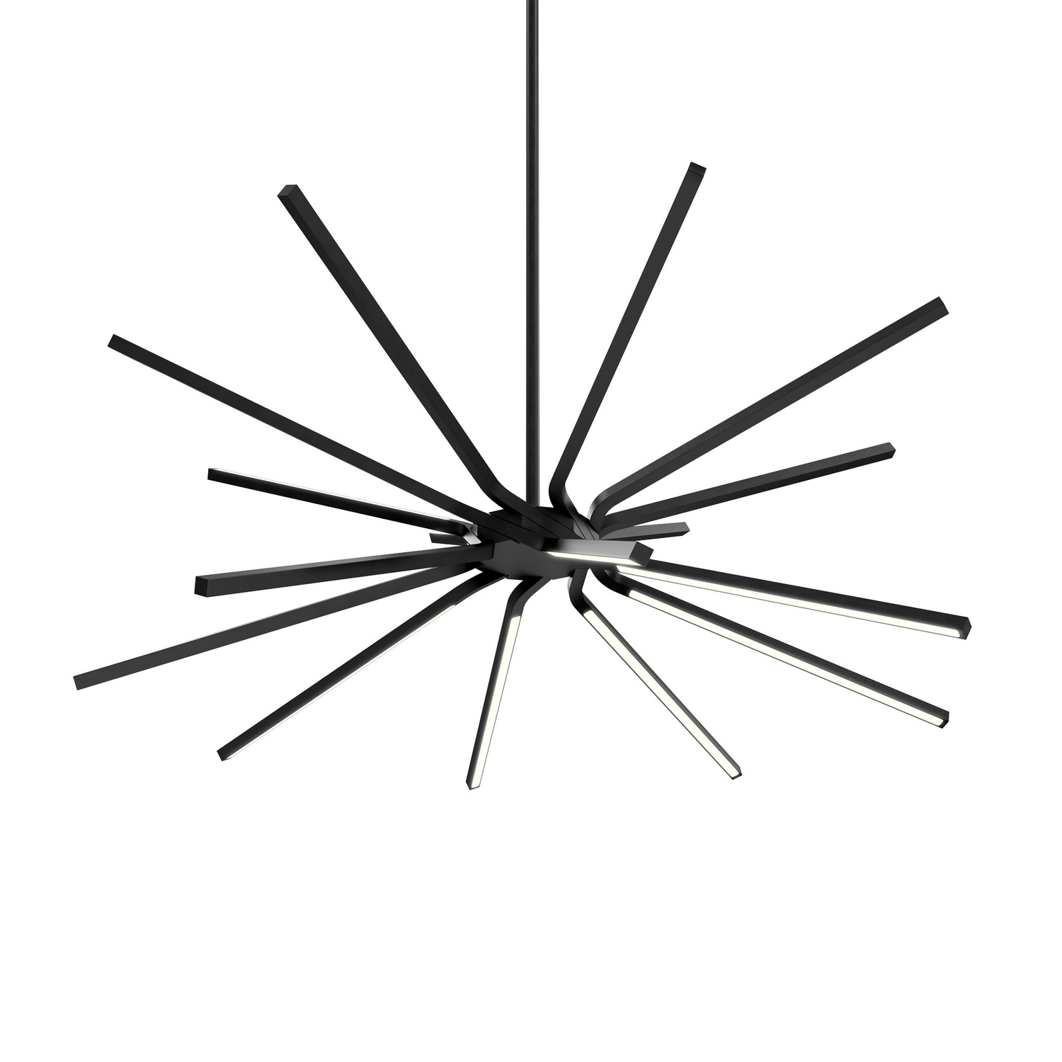 Photos - Chandelier / Lamp Dals Lighting Black LED Pendant from the Stellar Pendant Collection STRPD-3K-BK