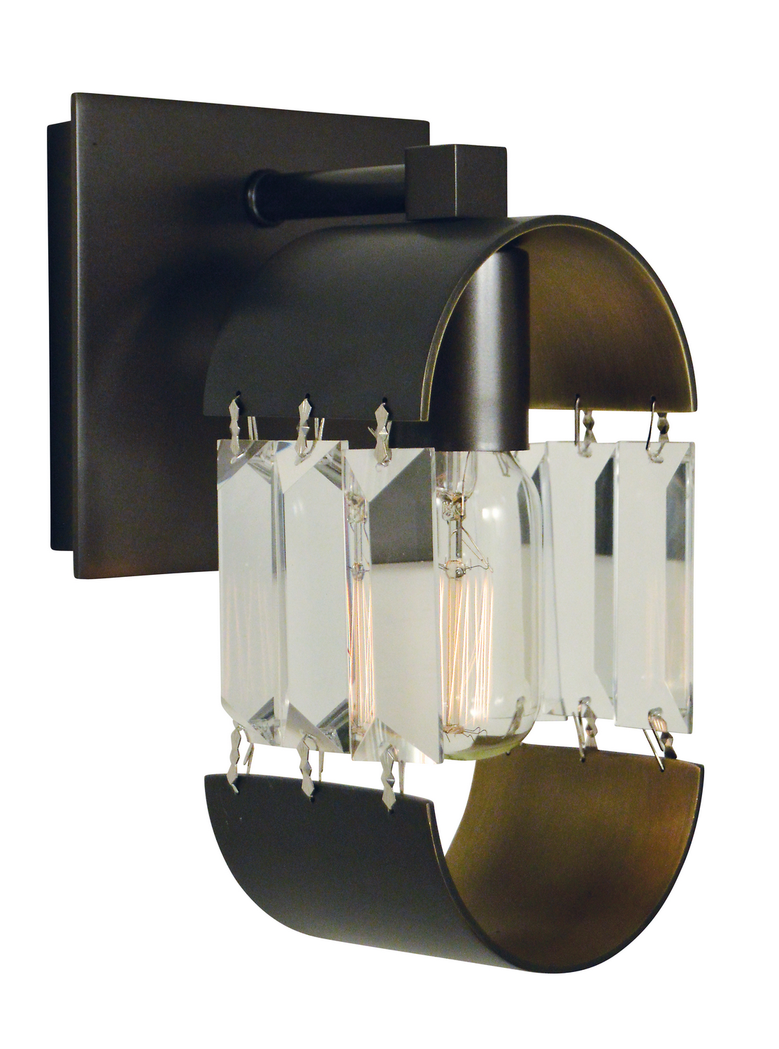 Framburg Josephine One Light Wall Sconce in Mahogany Bronze with Harvest Bronze Accents - 5011 MB/HB