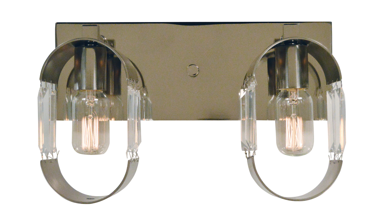 Framburg Josephine Two Light Wall Sconce in Polished Nickel with Brushed Nickel Accents - 5012 PN/BN