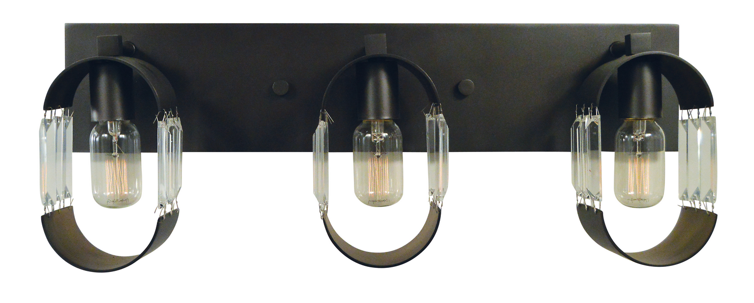 Framburg Josephine Three Light Wall Sconce in Mahogany Bronze with Harvest Bronze Accents - 5013 MB/HB