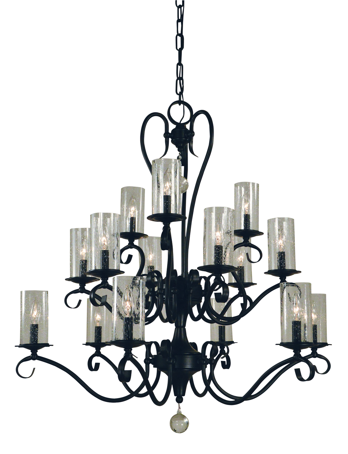 Framburg Ilsa 15 Light Chandelier in Matte Black - 5027 MBLACK