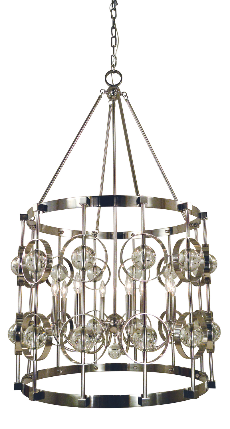 Framburg Ephemeris Eight Light Foyer Chandelier in Polished Nickel - 5037 PN