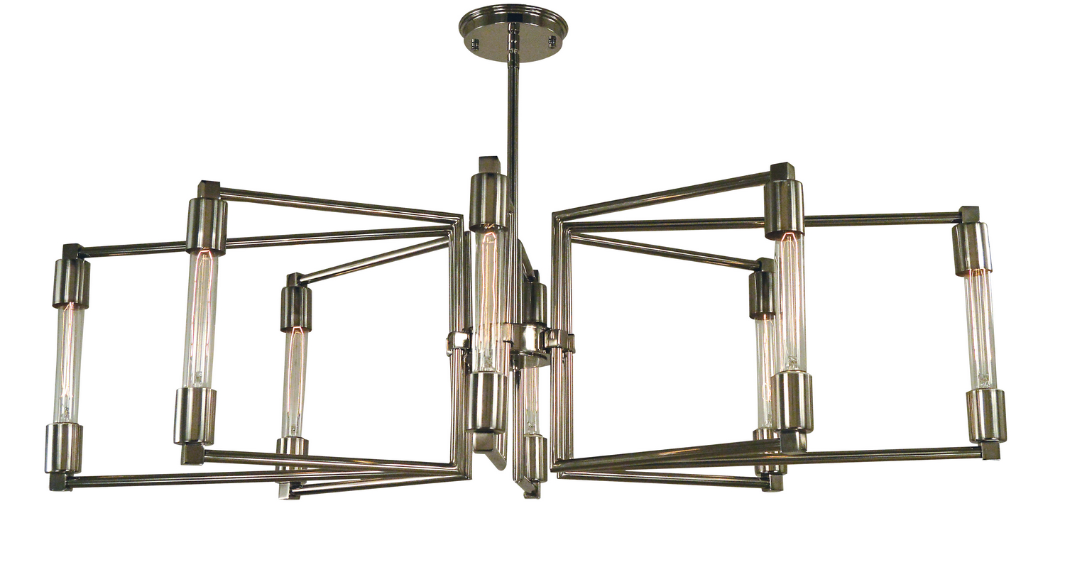 Framburg Focal Eight Light Chandelier in Polished Nickel - 5118 PN