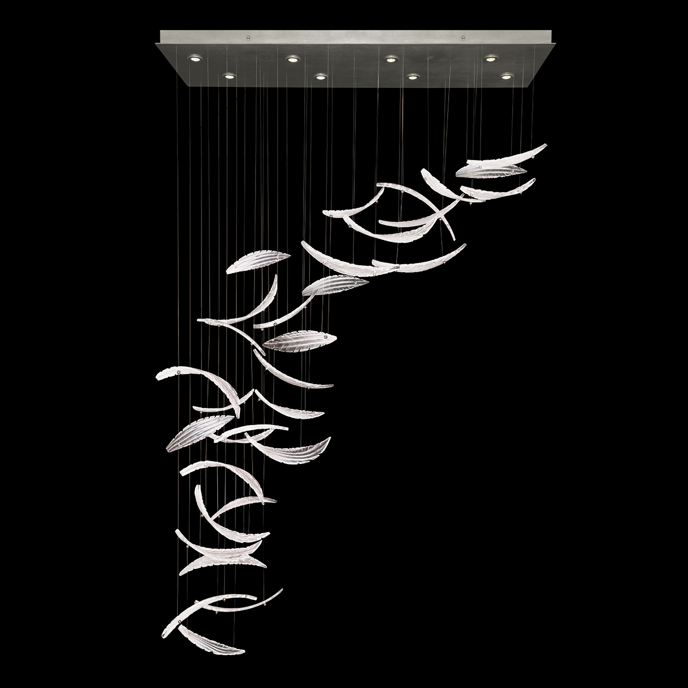 Fine Art Elevate LED Pendant in Silver Leaf - 894840-121ST