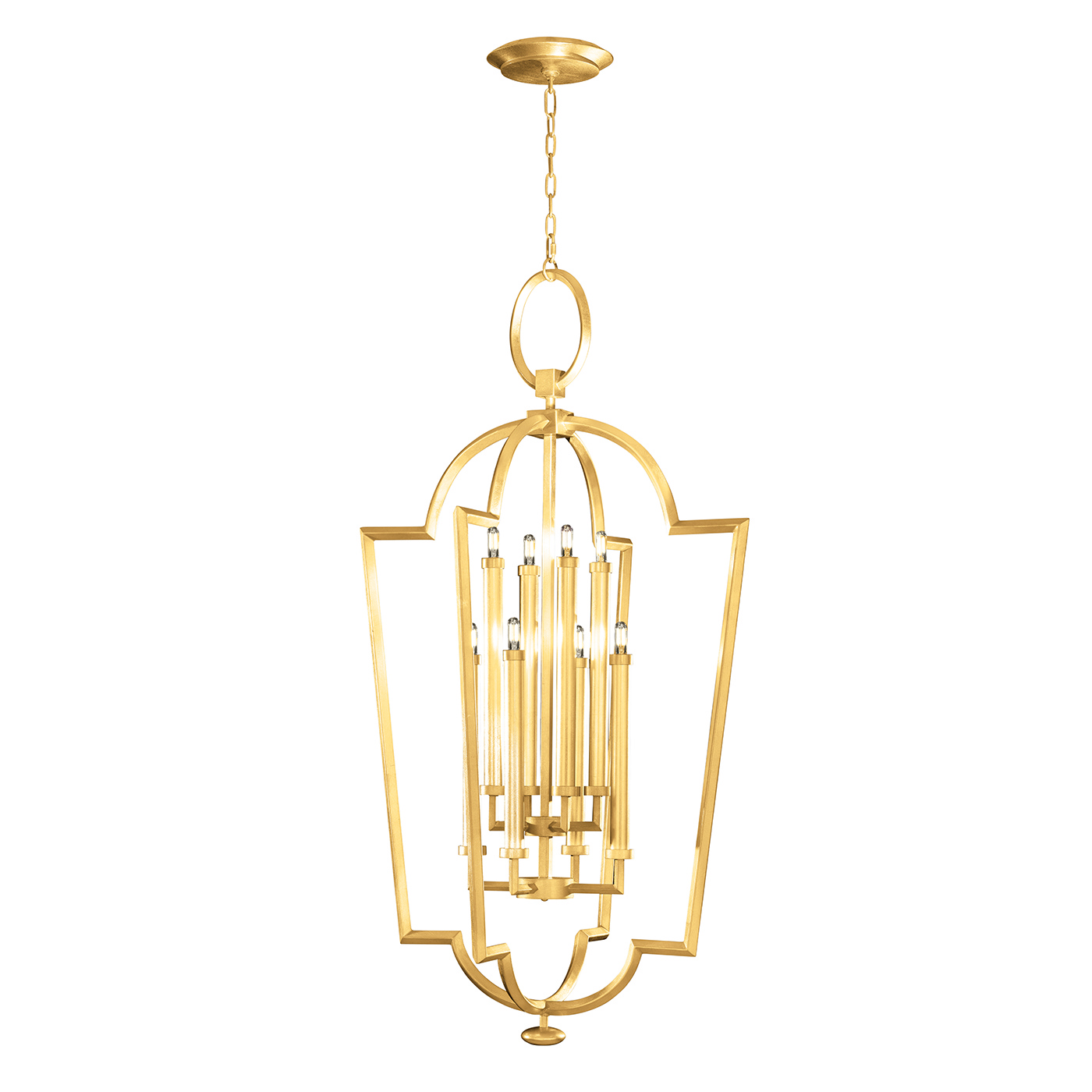 Fine Art Allegretto Eight Light Lantern in Gold Leaf - 780440-SF3