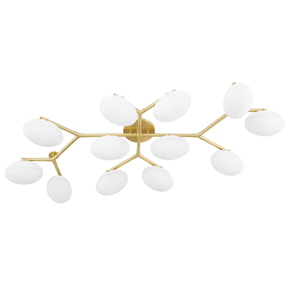 Hudson Valley Wagner 12 Light Semi Flush Mount in Aged Brass - 5559-AGB