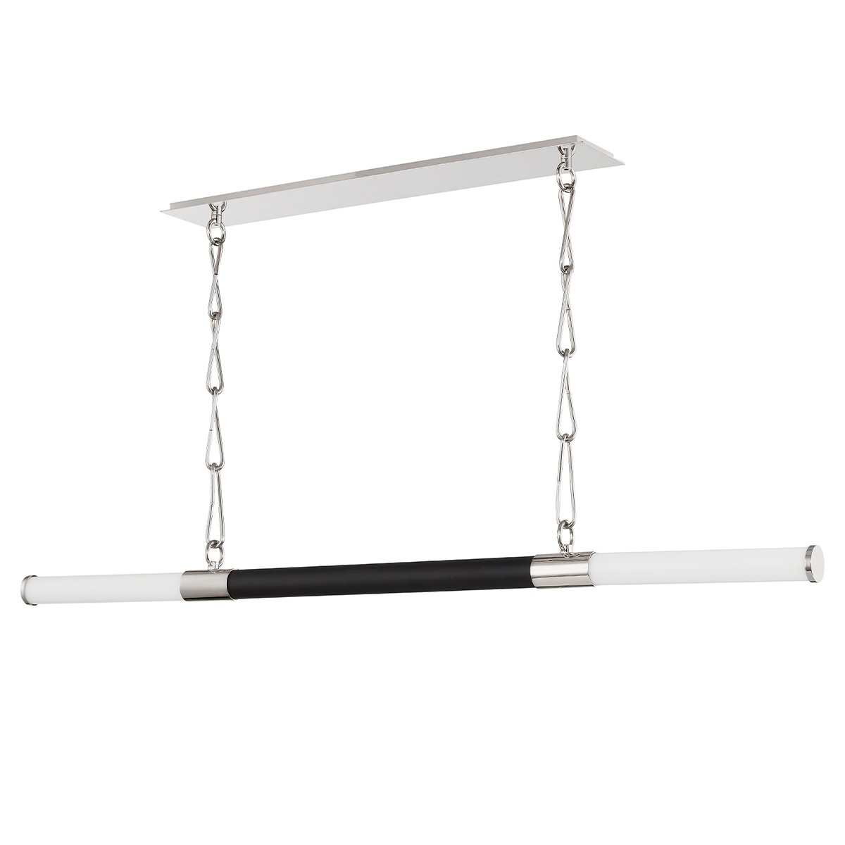 Hudson Valley Huntington LED Island Pendant in Polished Nickel/Black - 7062-PN/BK