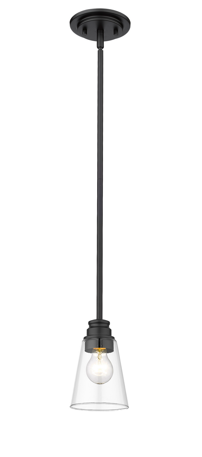 One Light Pendant by Z-Lite - Annora Collection, Matte Black Finish - 428MP-MB