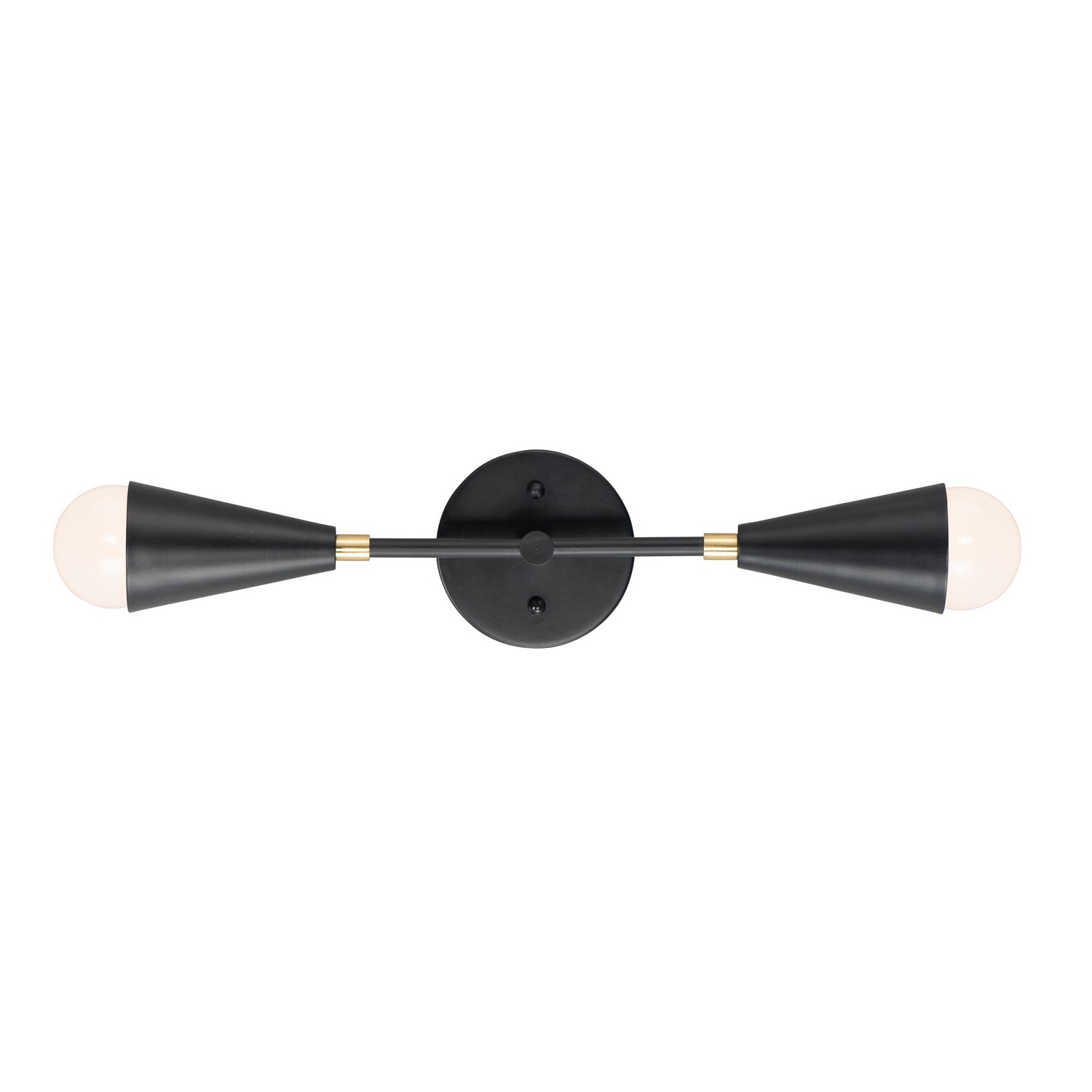 Maxim Lovell Two Light Wall Sconce in Black / Satin Brass - 11262BKSBR