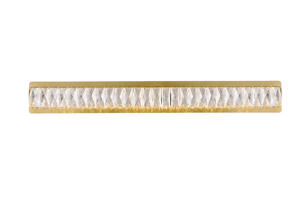Elegant Lighting 3502W35G Monroe LED Gold Wall Sconce Wall Light