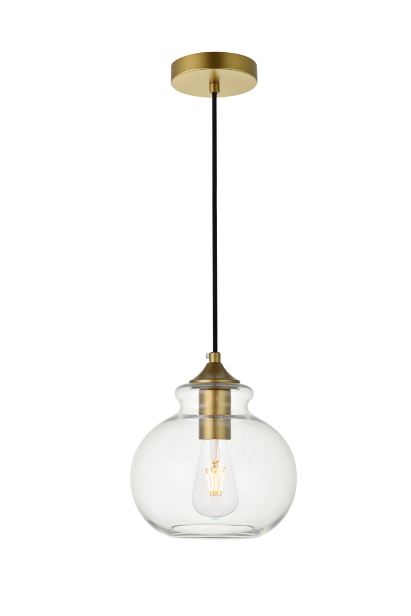 Brass One Light Pendant from the DESTRY Collection