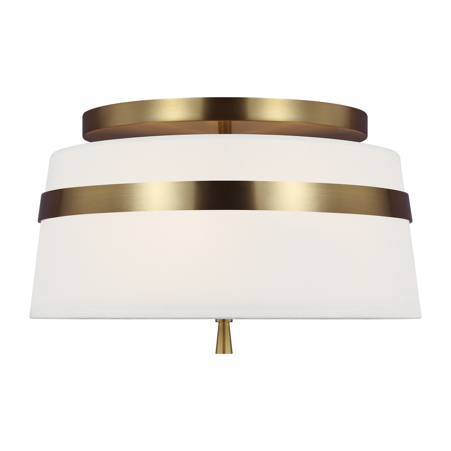 Visual Comfort Studio Cordtlandt Three Light Semi-Flush Mount in Burnished Brass - AF1143BBS