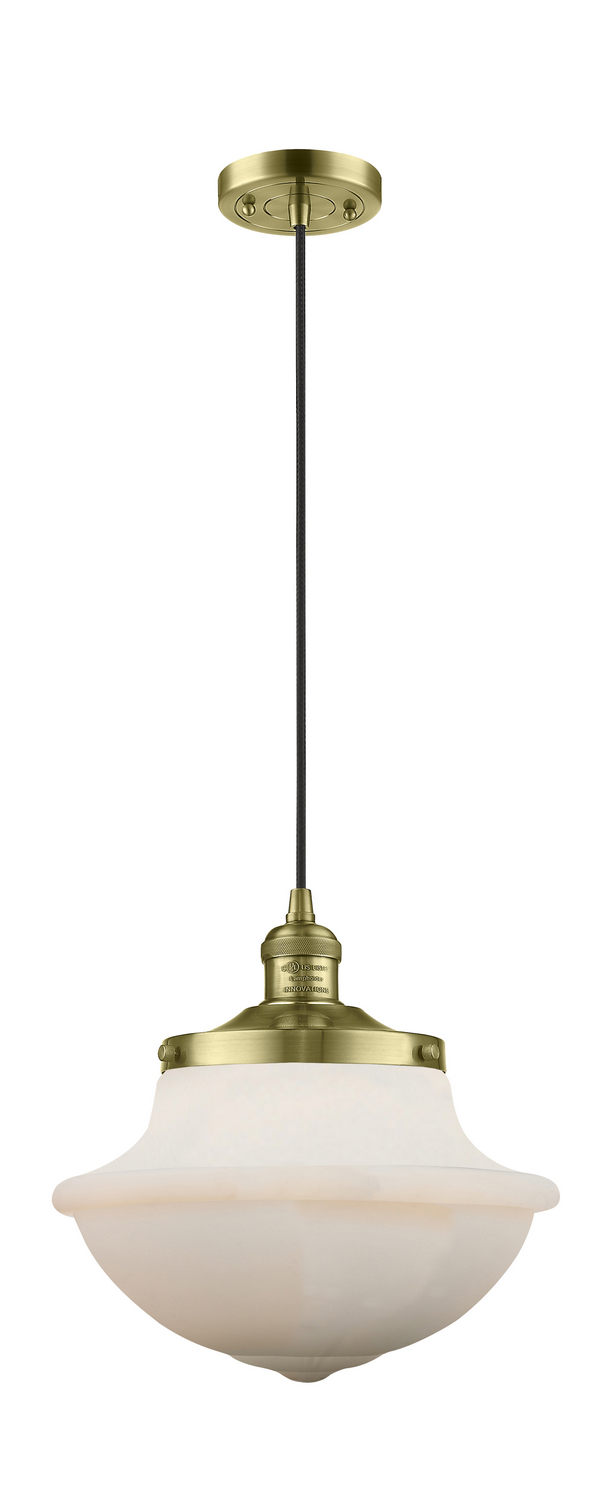One Light Mini Pendant by Innovations - Franklin Restoration Collection, Antique Brass Finish - 201C-AB-G541