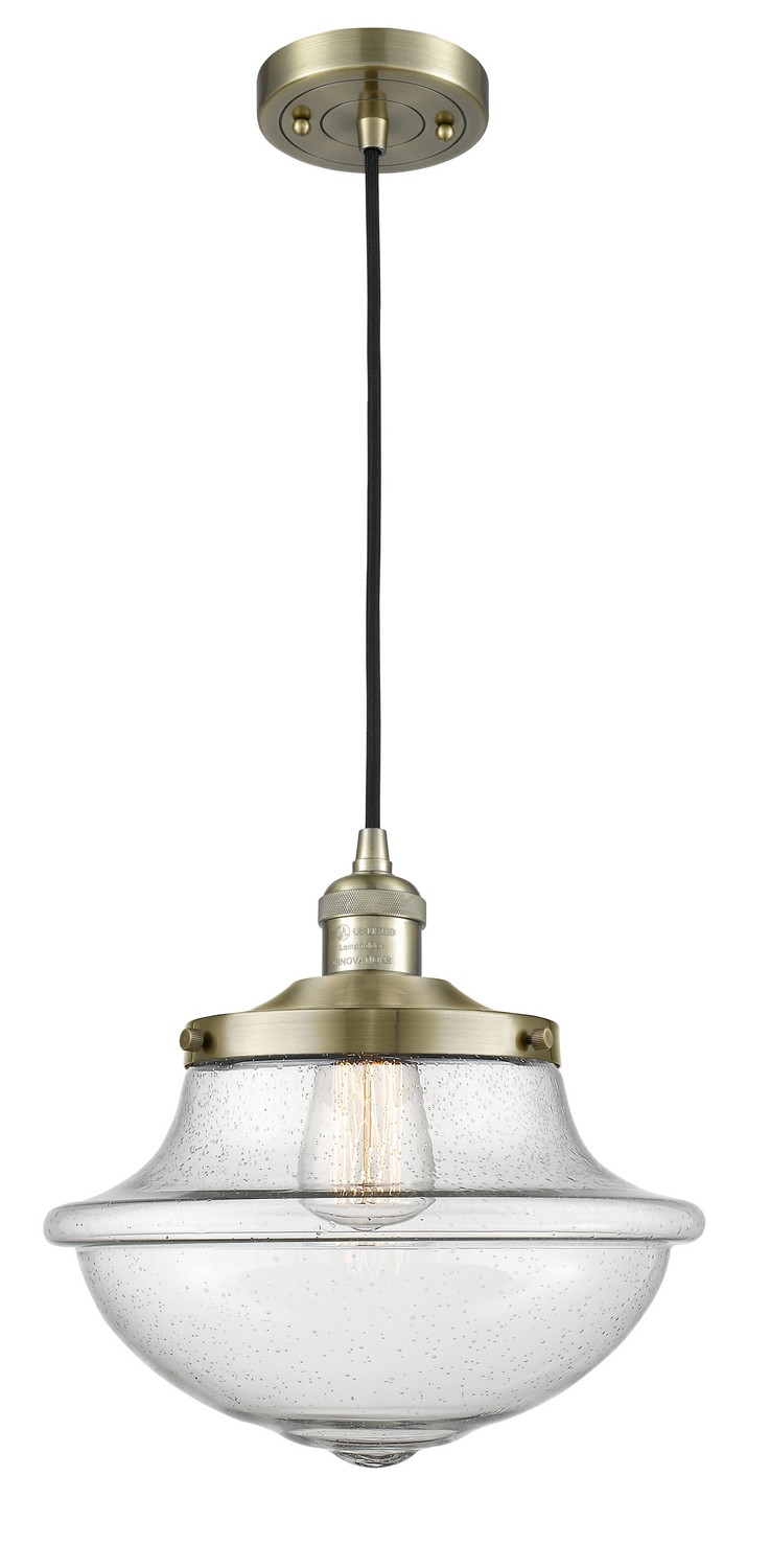 LED Mini Pendant by Innovations - Franklin Restoration Collection, Antique Brass Finish - 201C-AB-G544-LED