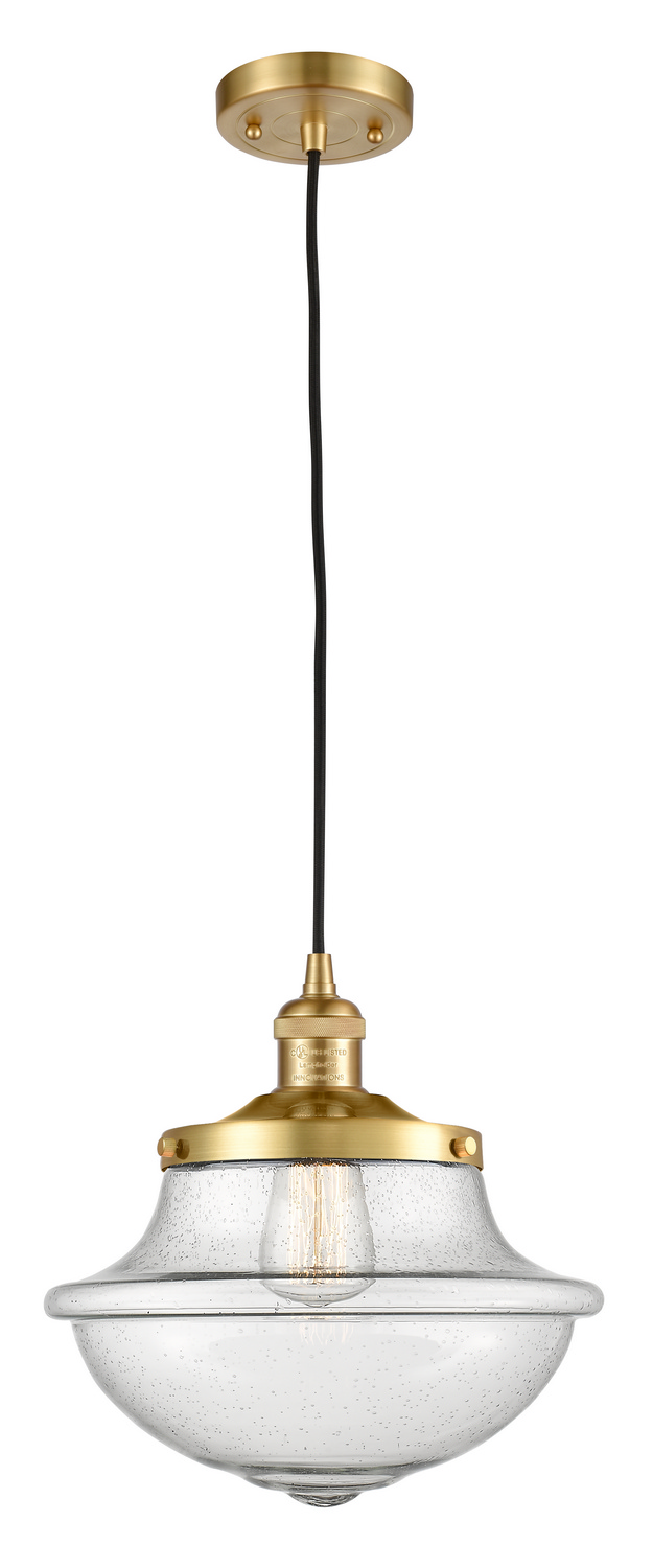 One Light Mini Pendant by Innovations - Franklin Restoration Collection, Satin Gold Finish - 201C-SG-G544