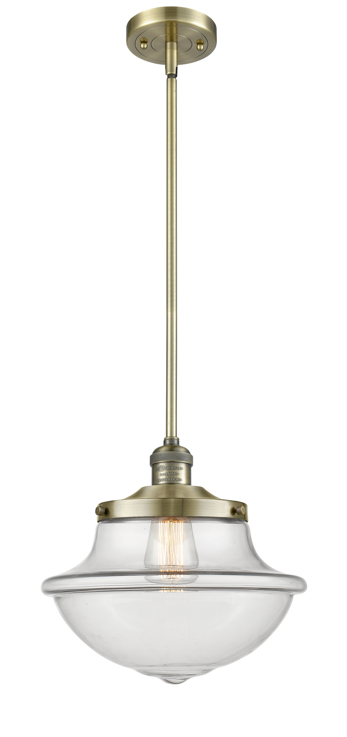 One Light Mini Pendant by Innovations - Franklin Restoration Collection, Antique Brass Finish - 201S-AB-G542