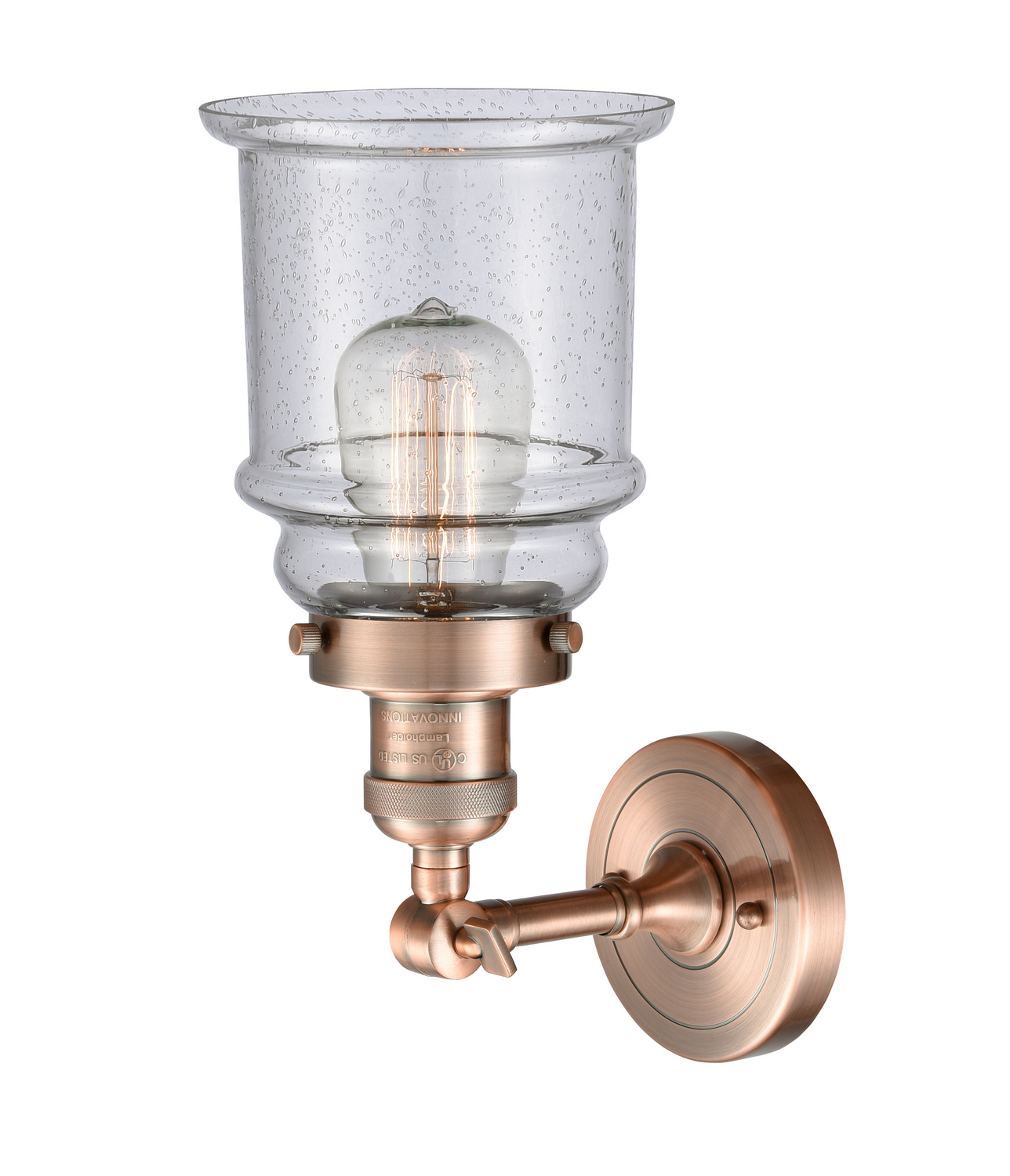 LED Wall Sconce by Innovations - Franklin Restoration Collection, Antique Copper Finish - 203-AC-G184-LED