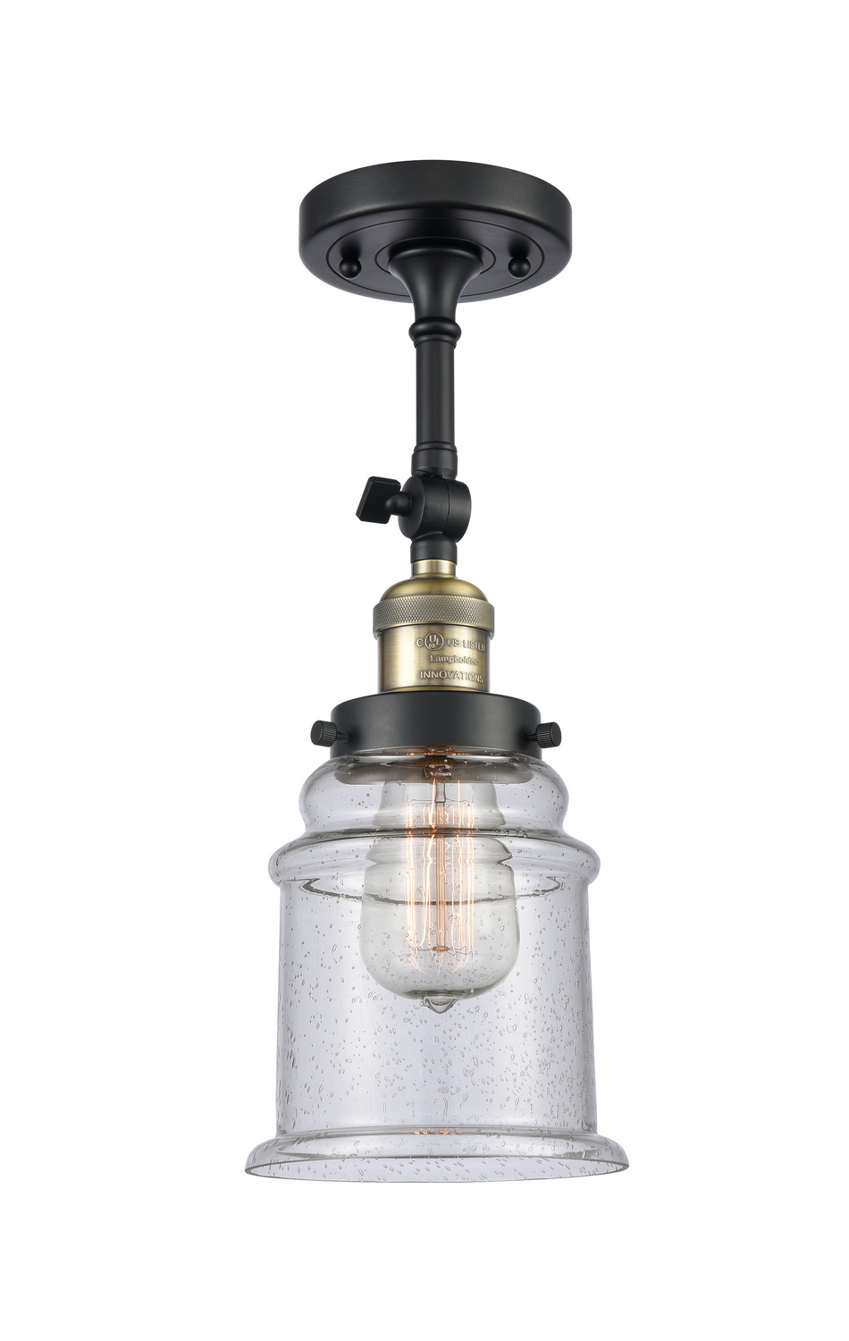 LED Wall Sconce by Innovations - Franklin Restoration Collection, Black Antique Brass Finish - 203-BAB-G184-LED