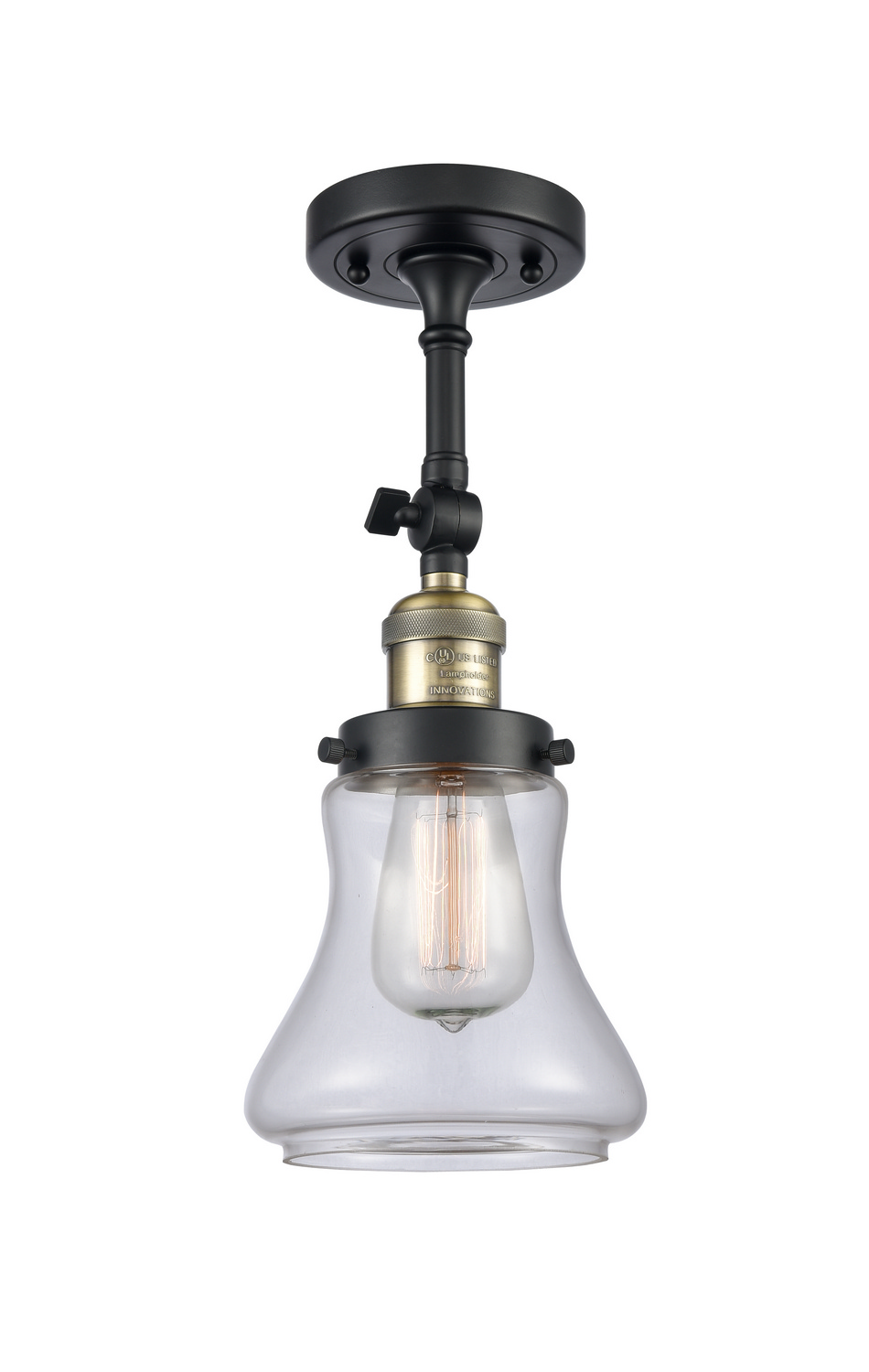 LED Wall Sconce by Innovations - Franklin Restoration Collection, Black Antique Brass Finish - 203-BAB-G192-LED