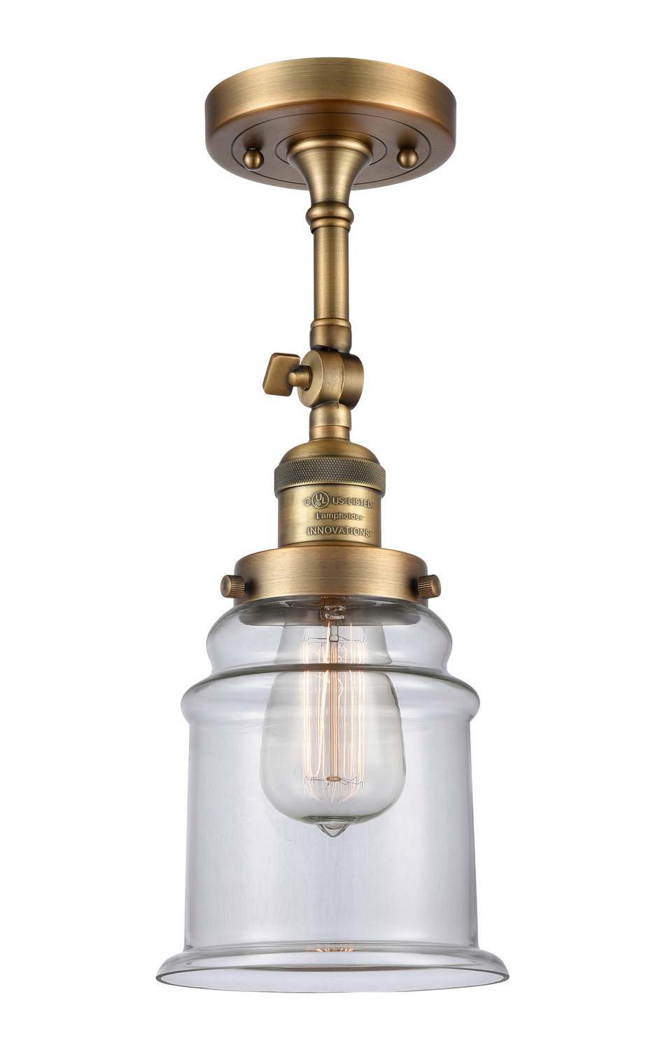 LED Wall Sconce by Innovations - Franklin Restoration Collection, Brushed Brass Finish - 203-BB-G182-LED
