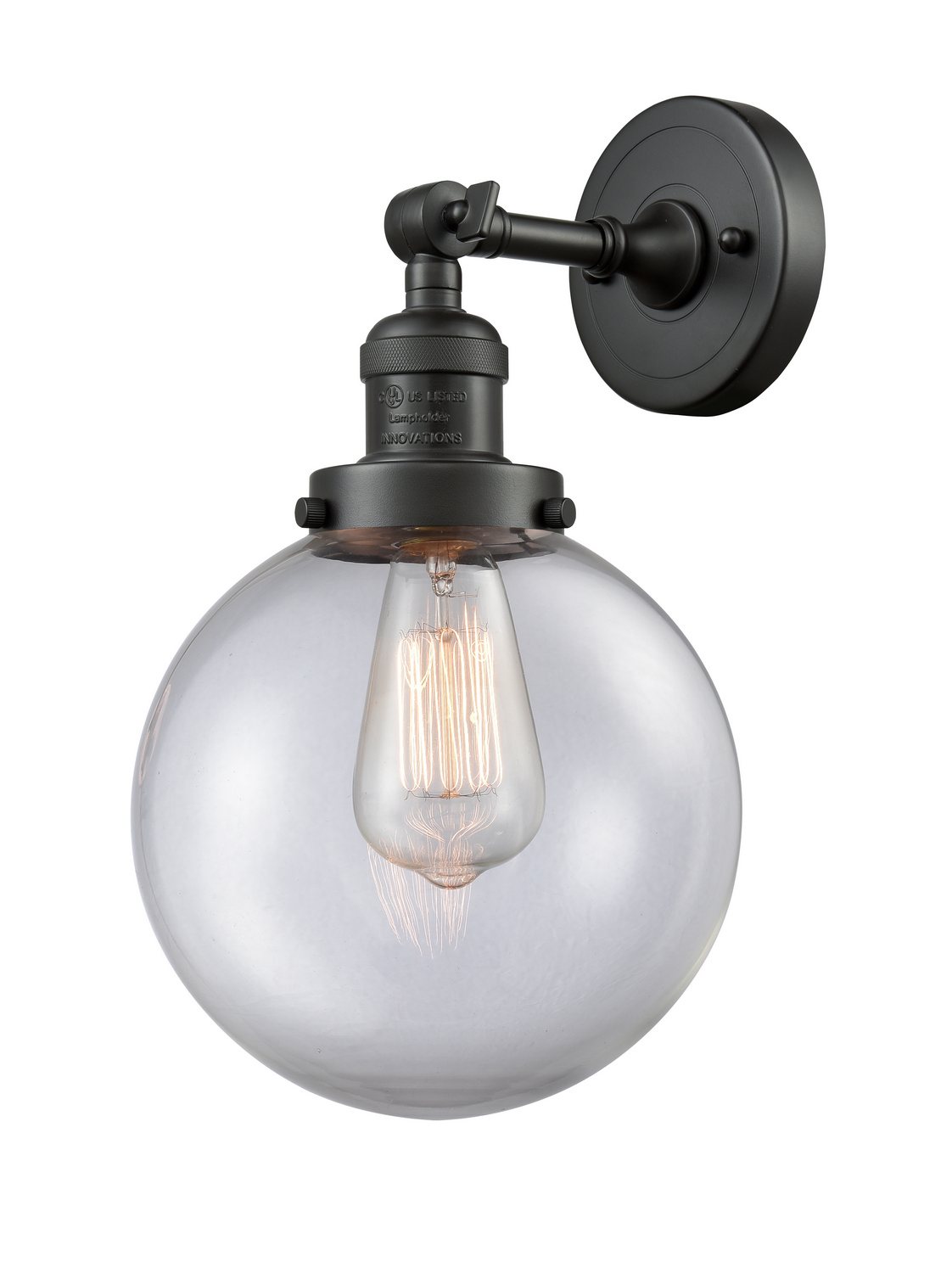 One Light Wall Sconce by Innovations - Franklin Restoration Collection, Oil Rubbed Bronze Finish - 203-OB-G202-8