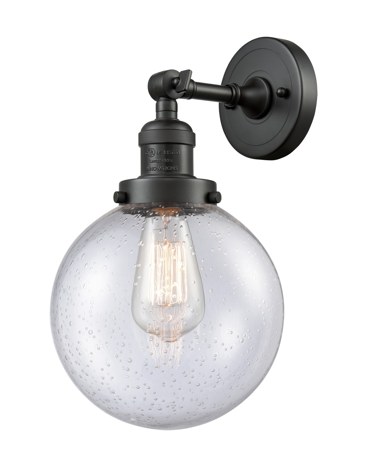 LED Wall Sconce by Innovations - Franklin Restoration Collection, Oil Rubbed Bronze Finish - 203-OB-G204-8-LED