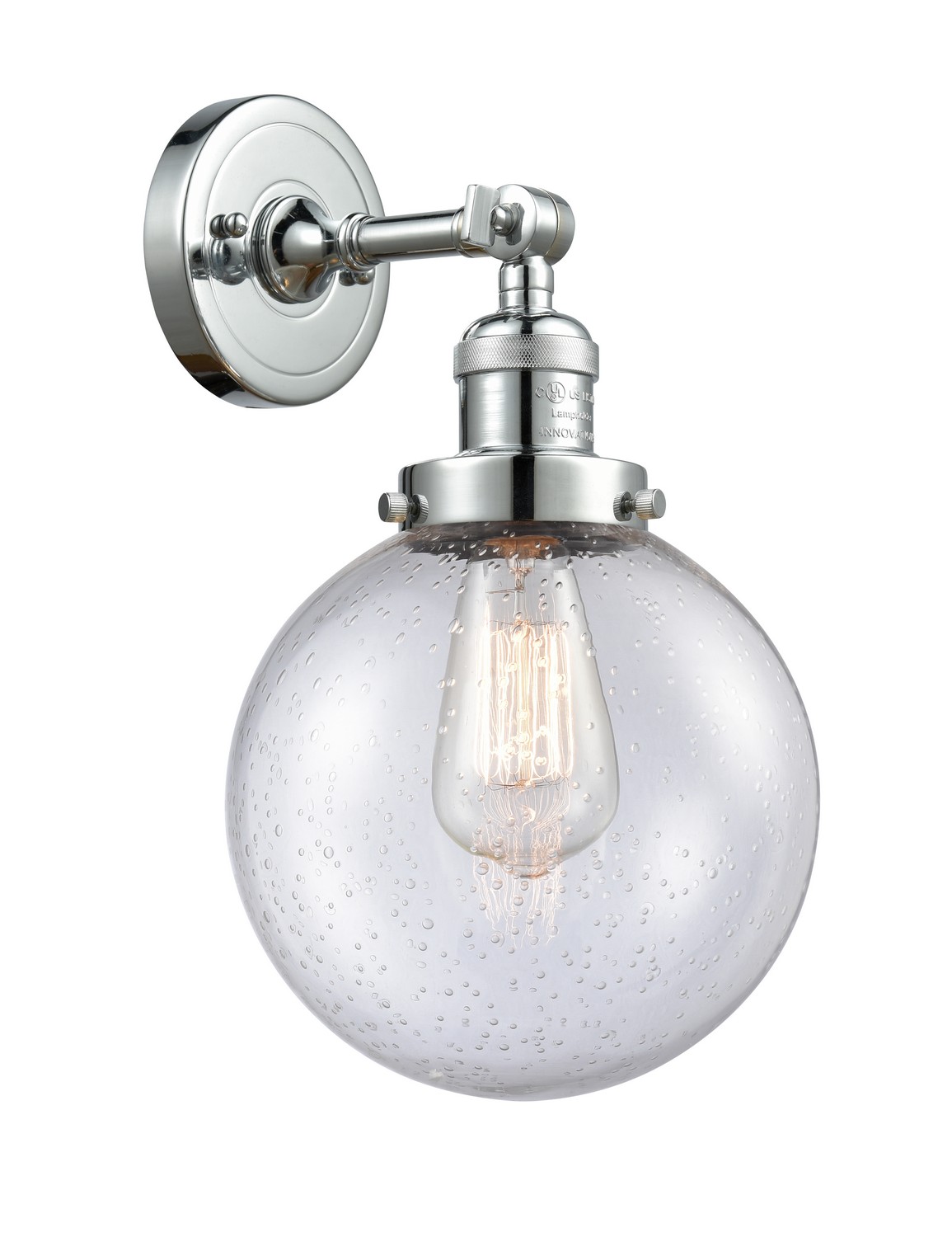 LED Wall Sconce by Innovations - Franklin Restoration Collection, Polished Chrome Finish - 203-PC-G204-8-LED