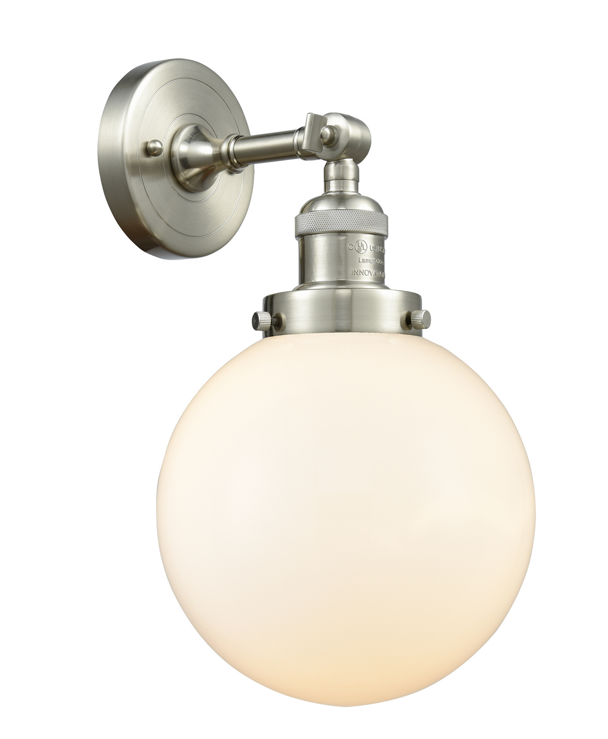 One Light Wall Sconce by Innovations - Franklin Restoration Collection, Brushed Satin Nickel Finish - 203-SN-G201-8