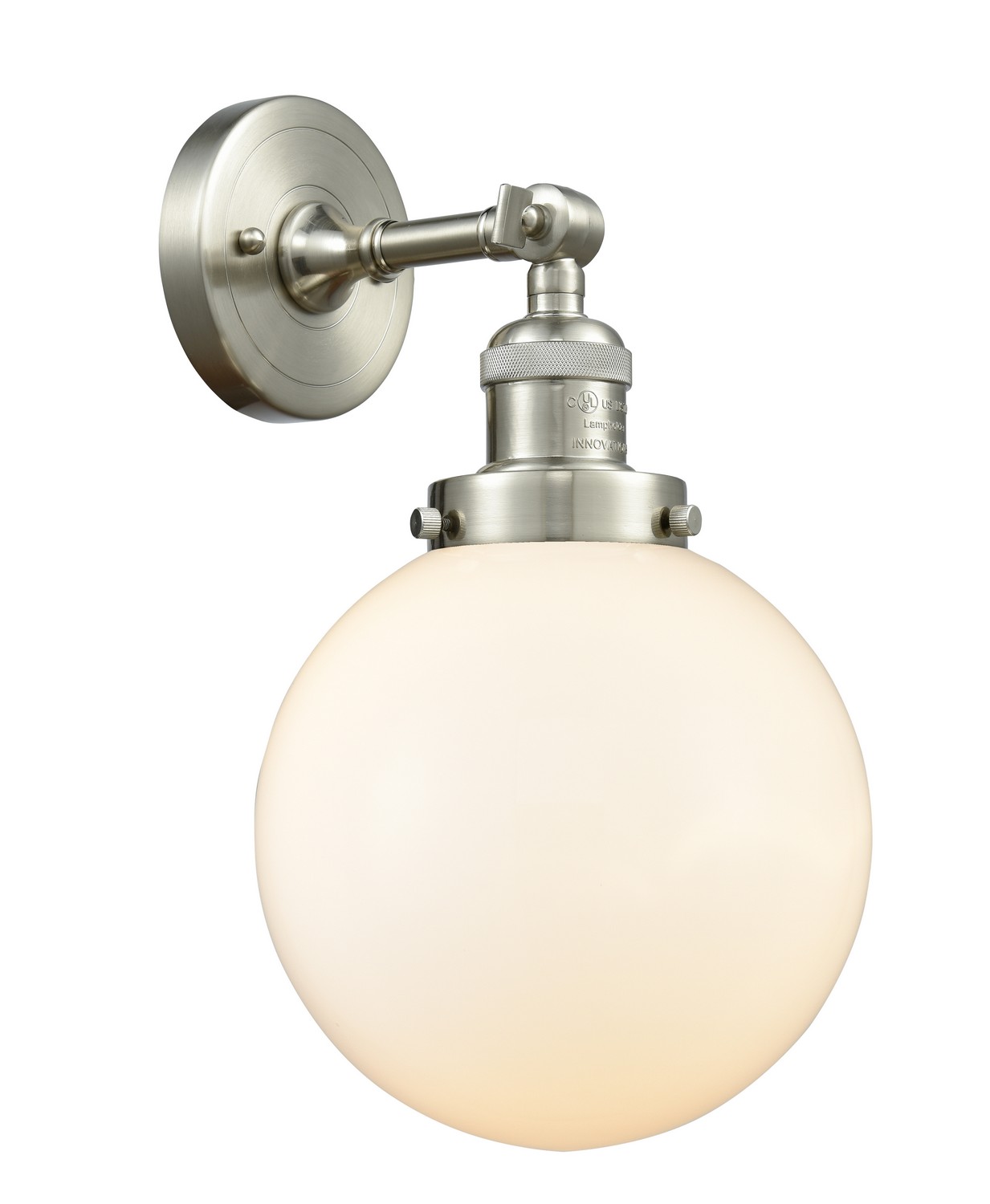 LED Wall Sconce by Innovations - Franklin Restoration Collection, Brushed Satin Nickel Finish - 203-SN-G201-8-LED