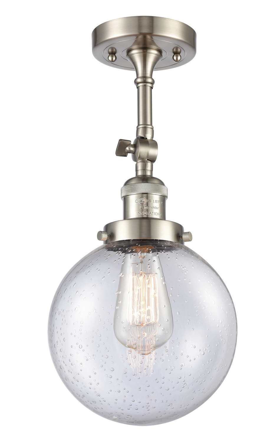 One Light Wall Sconce by Innovations - Franklin Restoration Collection, Brushed Satin Nickel Finish - 203-SN-G204-8