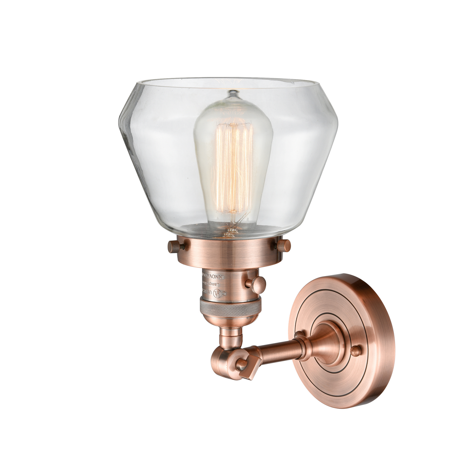 One Light Wall Sconce by Innovations - Franklin Restoration Collection, Antique Copper Finish - 203SW-AC-G172