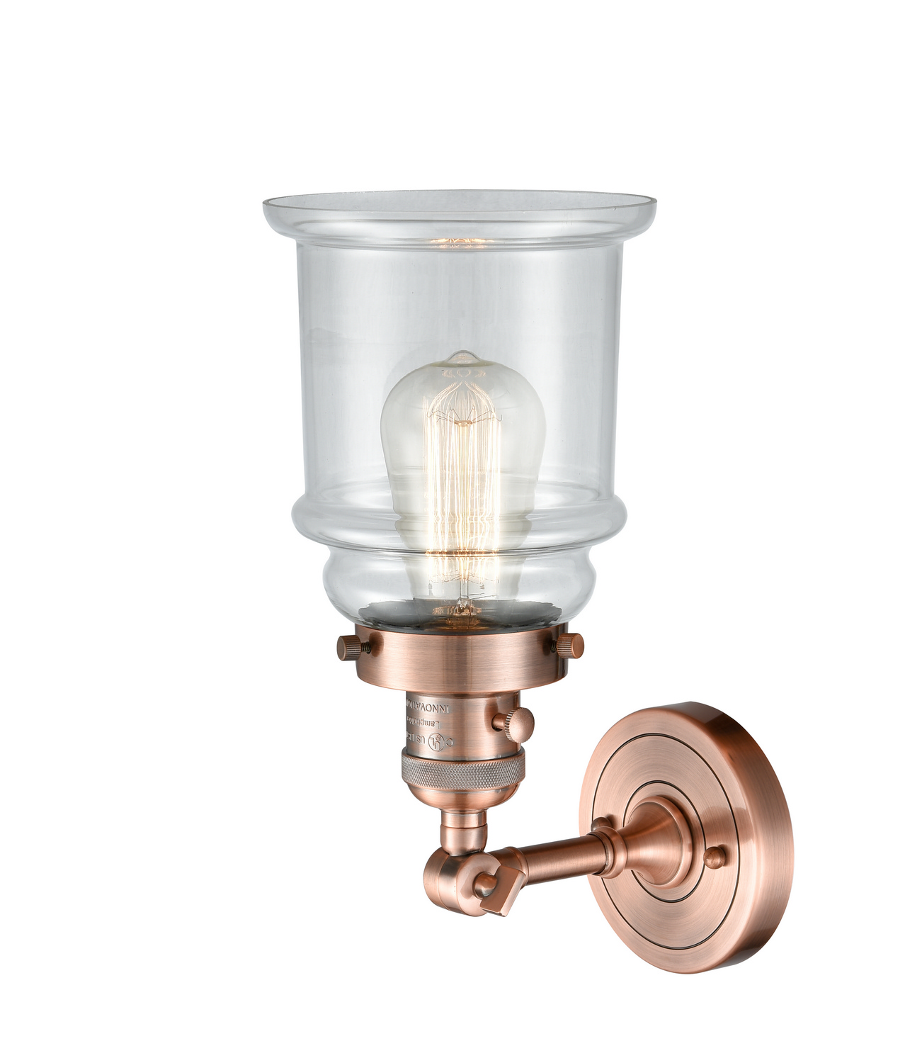 One Light Wall Sconce by Innovations - Franklin Restoration Collection, Antique Copper Finish - 203SW-AC-G182