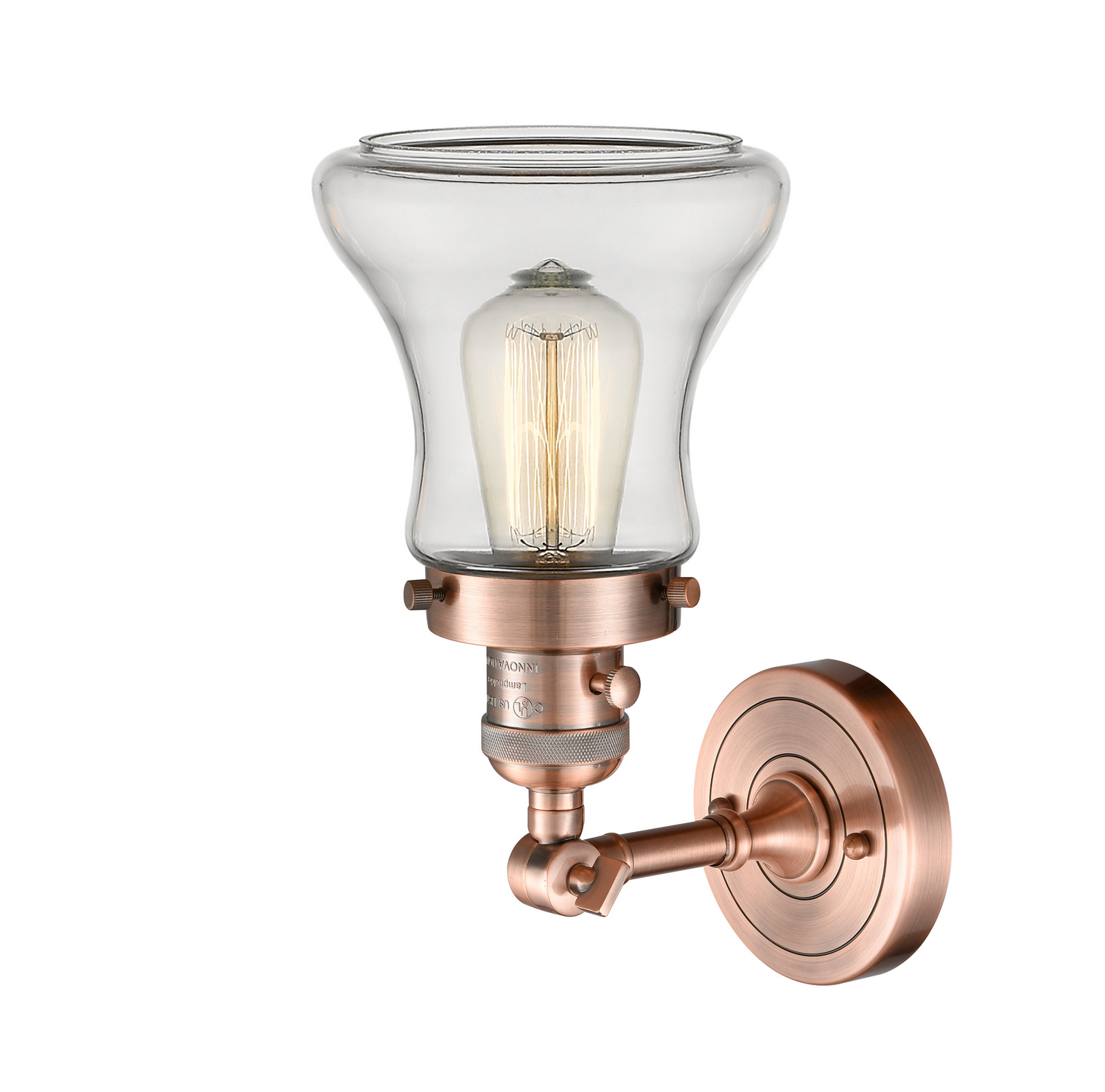 One Light Wall Sconce by Innovations - Franklin Restoration Collection, Antique Copper Finish - 203SW-AC-G192