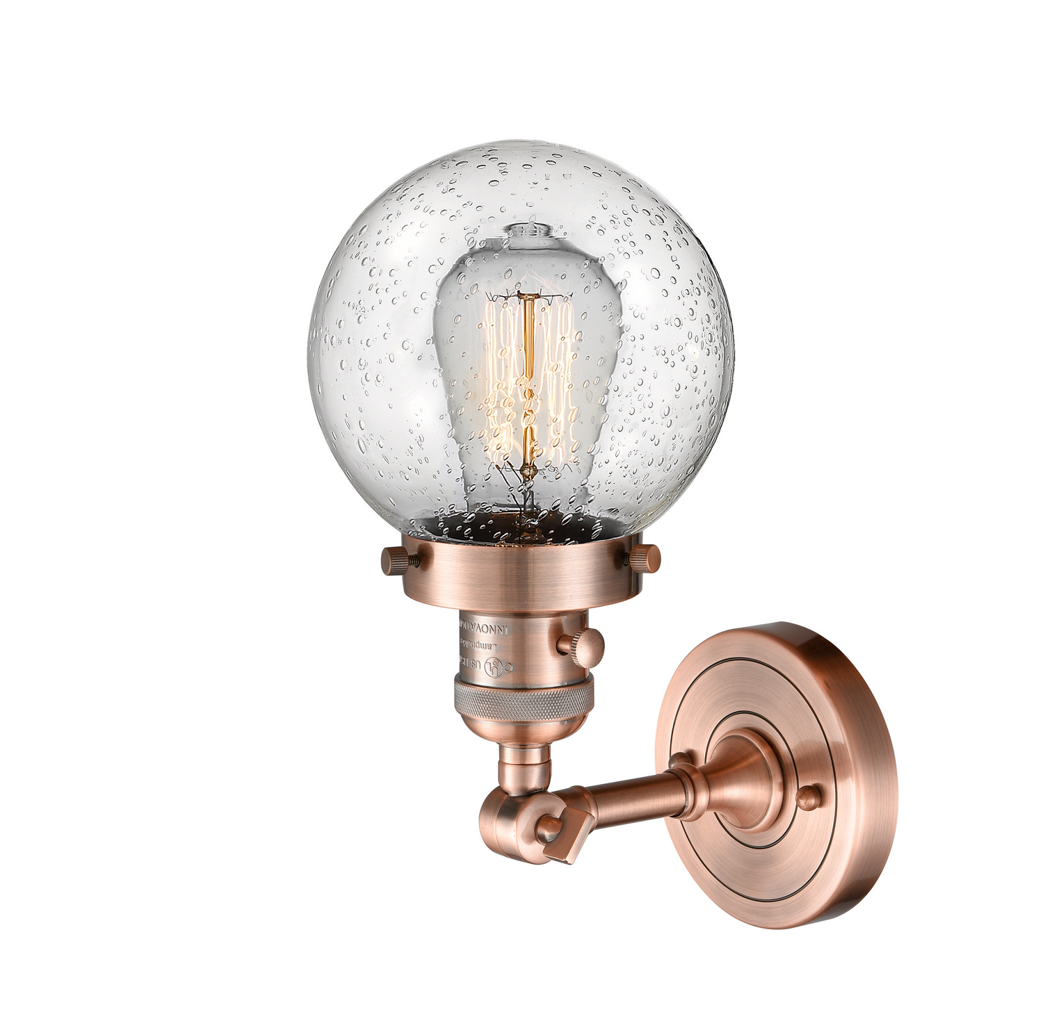 One Light Wall Sconce by Innovations - Franklin Restoration Collection, Antique Copper Finish - 203SW-AC-G204-6