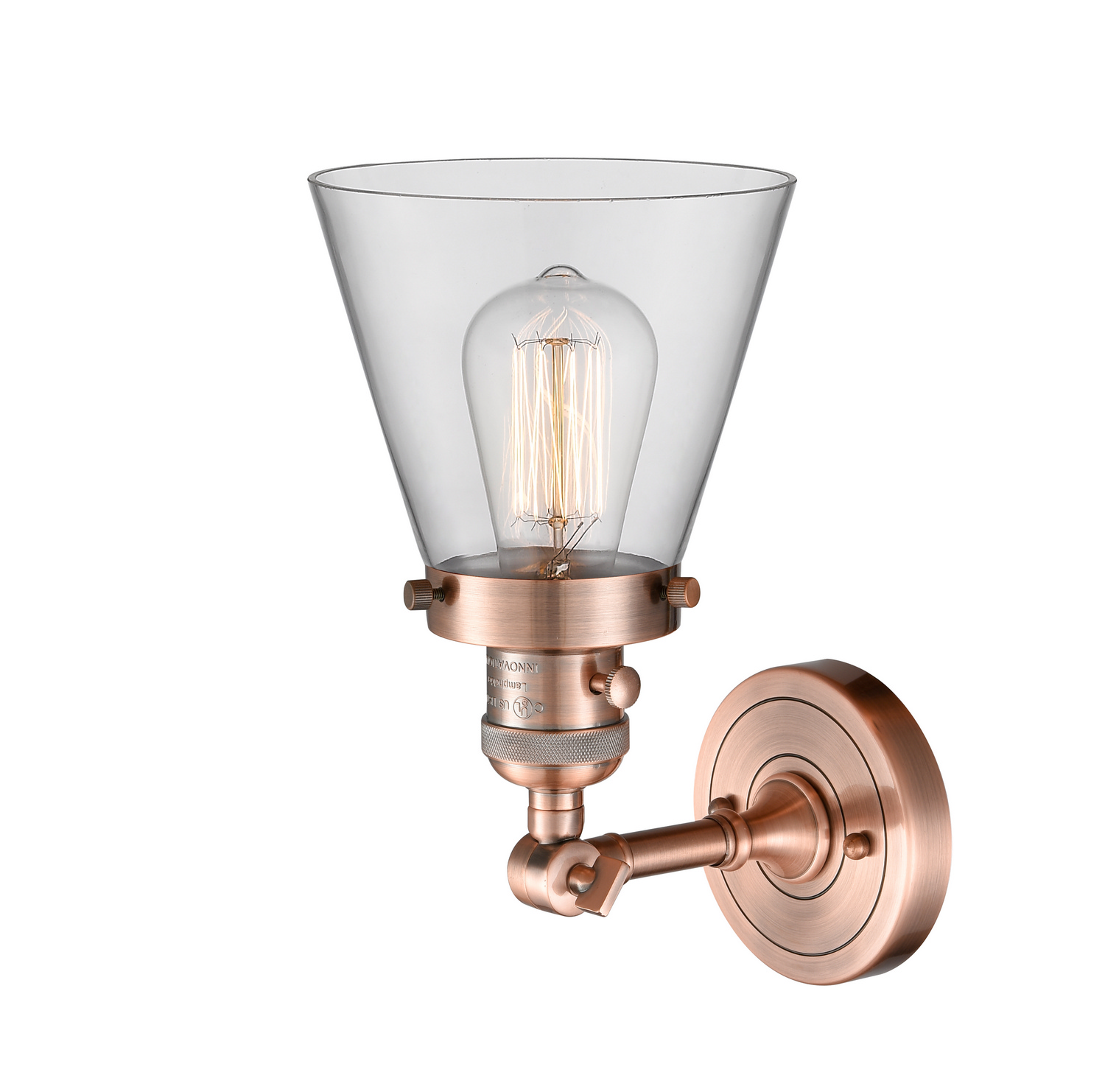 One Light Wall Sconce by Innovations - Franklin Restoration Collection, Antique Copper Finish - 203SW-AC-G62