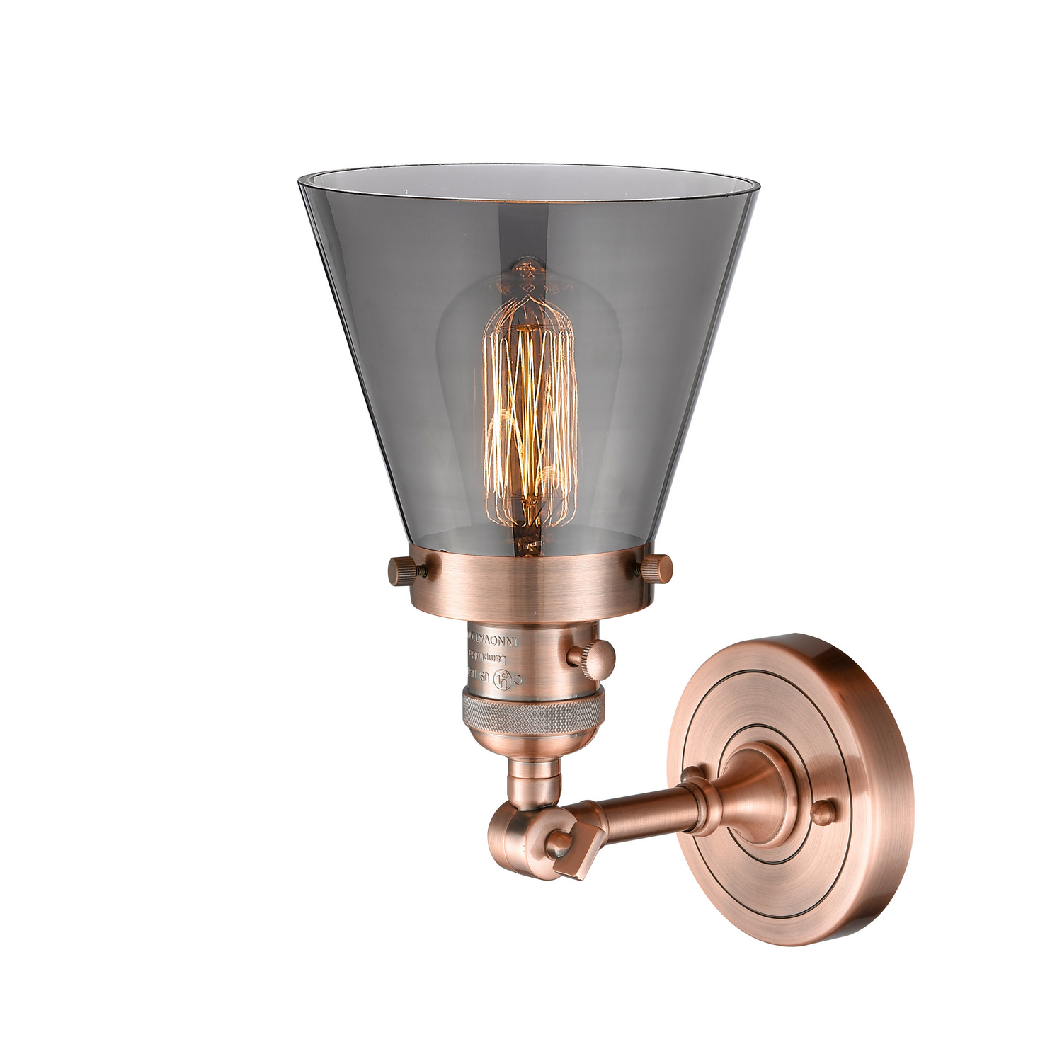 One Light Wall Sconce by Innovations - Franklin Restoration Collection, Antique Copper Finish - 203SW-AC-G63
