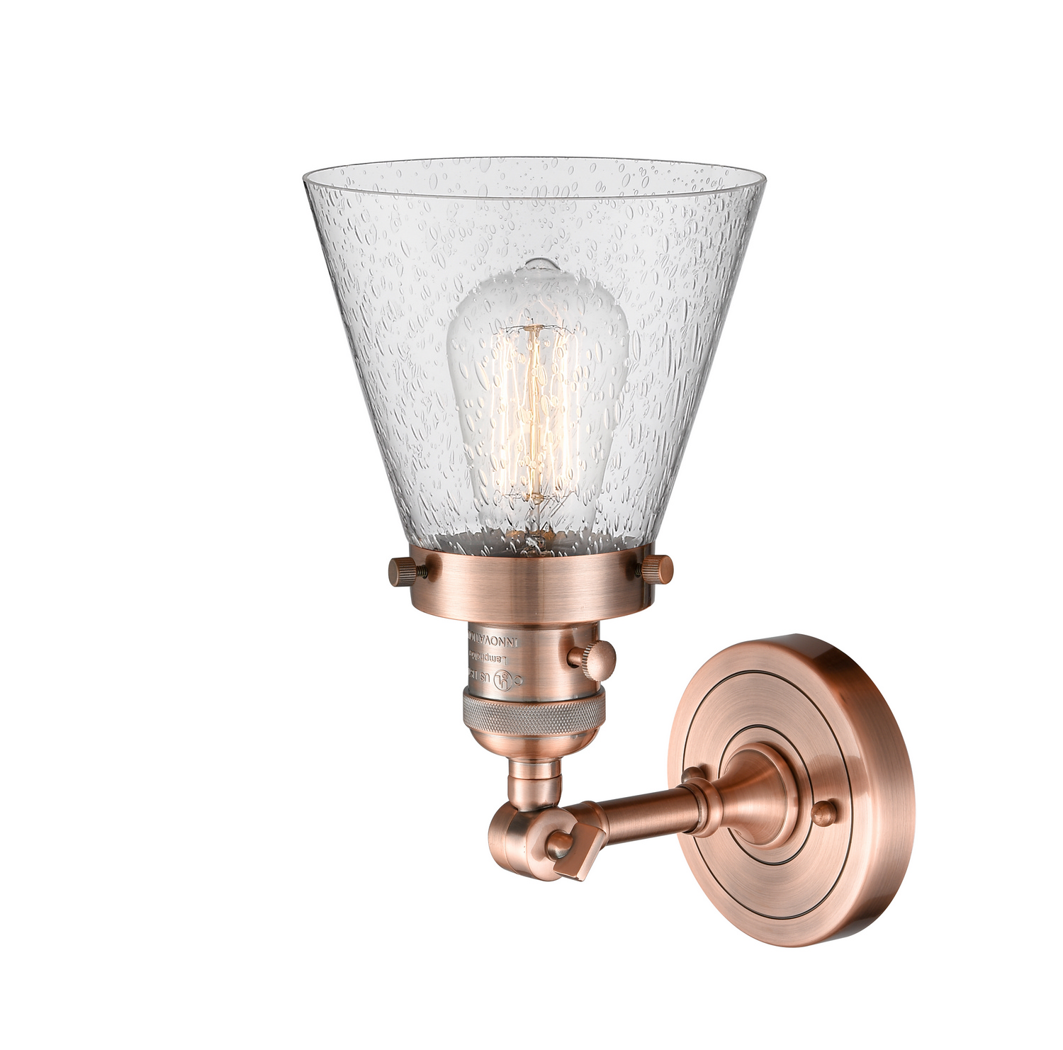 One Light Wall Sconce by Innovations - Franklin Restoration Collection, Antique Copper Finish - 203SW-AC-G64