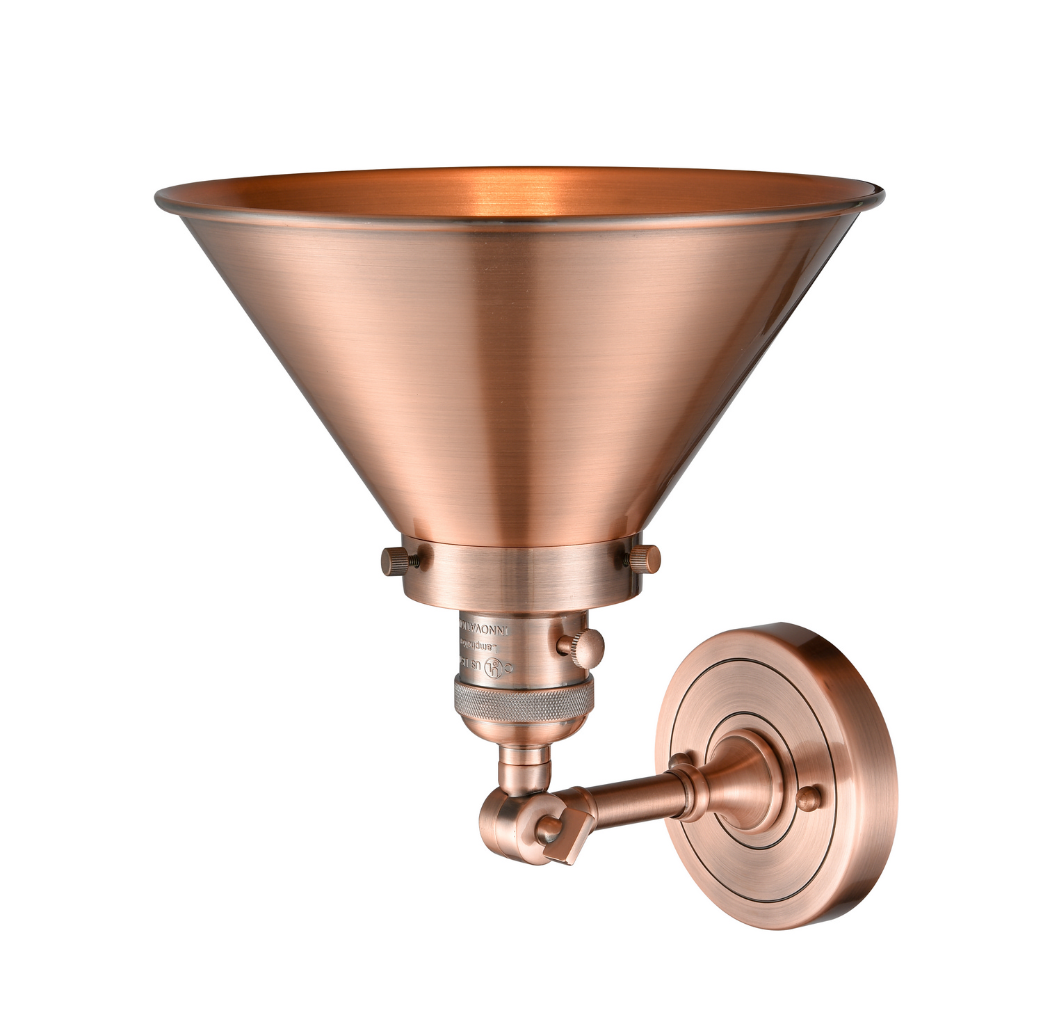 One Light Wall Sconce by Innovations - Franklin Restoration Collection, Antique Copper Finish - 203SW-AC-M10-AC