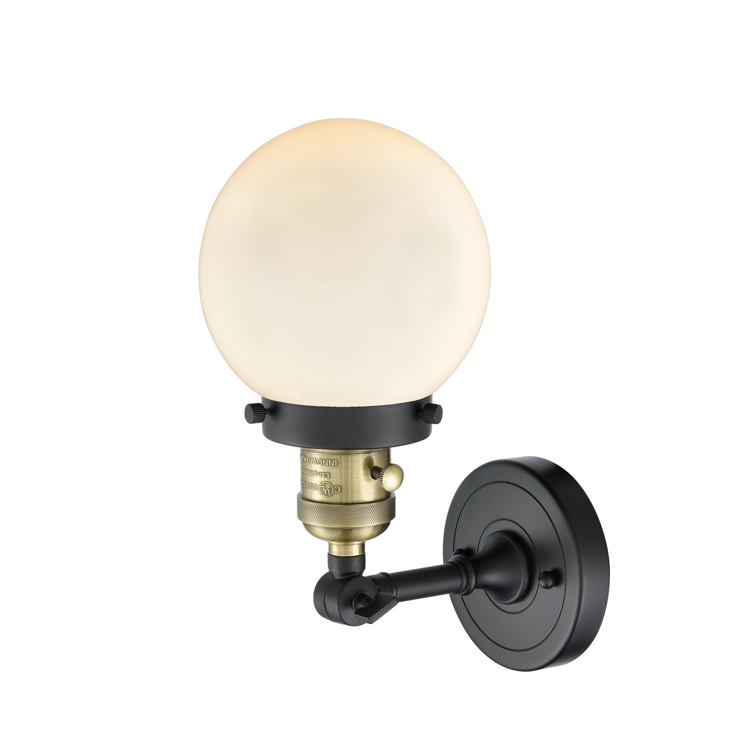 One Light Wall Sconce by Innovations - Franklin Restoration Collection, Black Antique Brass Finish - 203SW-BAB-G201-6
