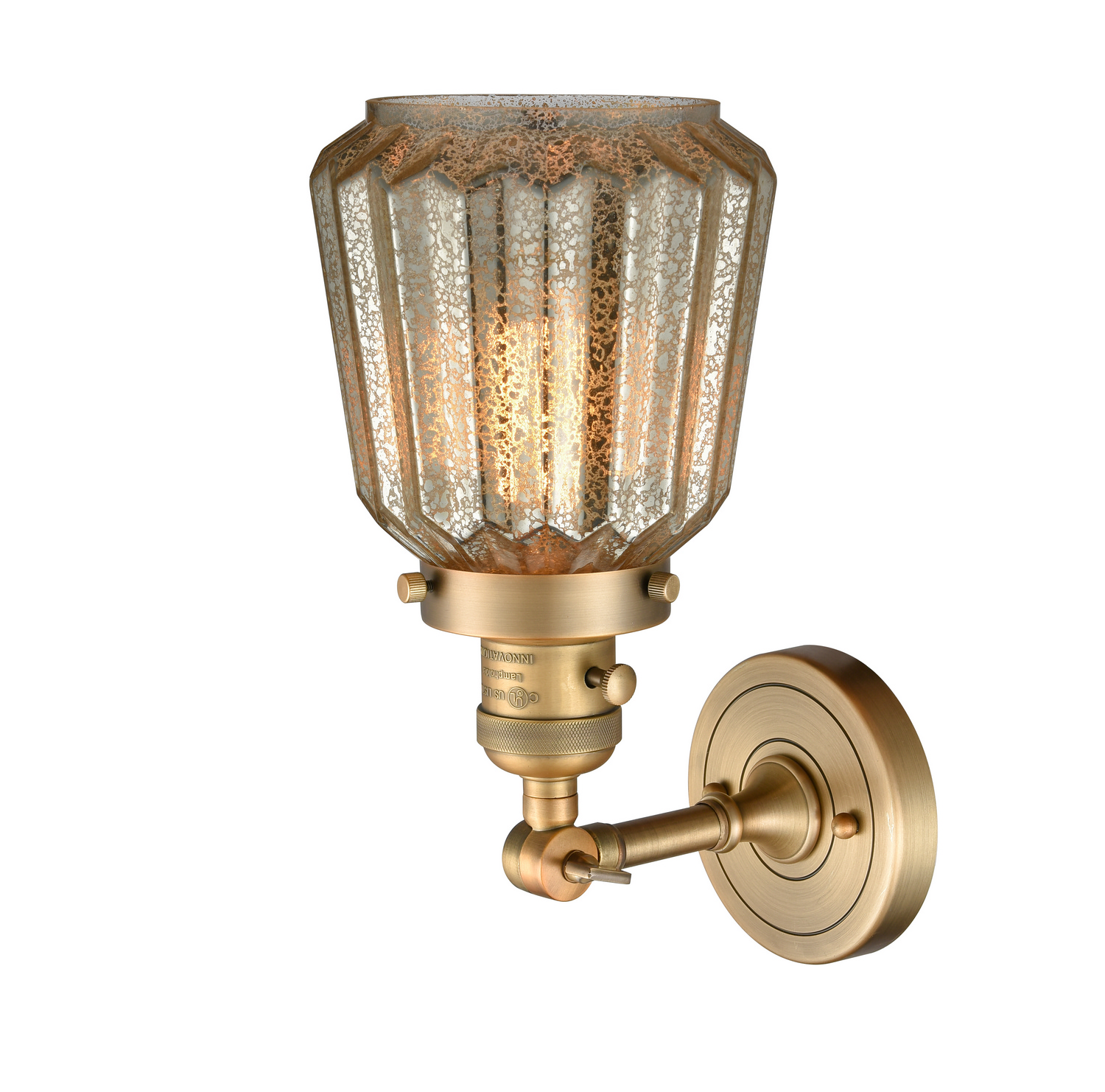 One Light Wall Sconce by Innovations - Franklin Restoration Collection, Brushed Brass Finish - 203SW-BB-G146