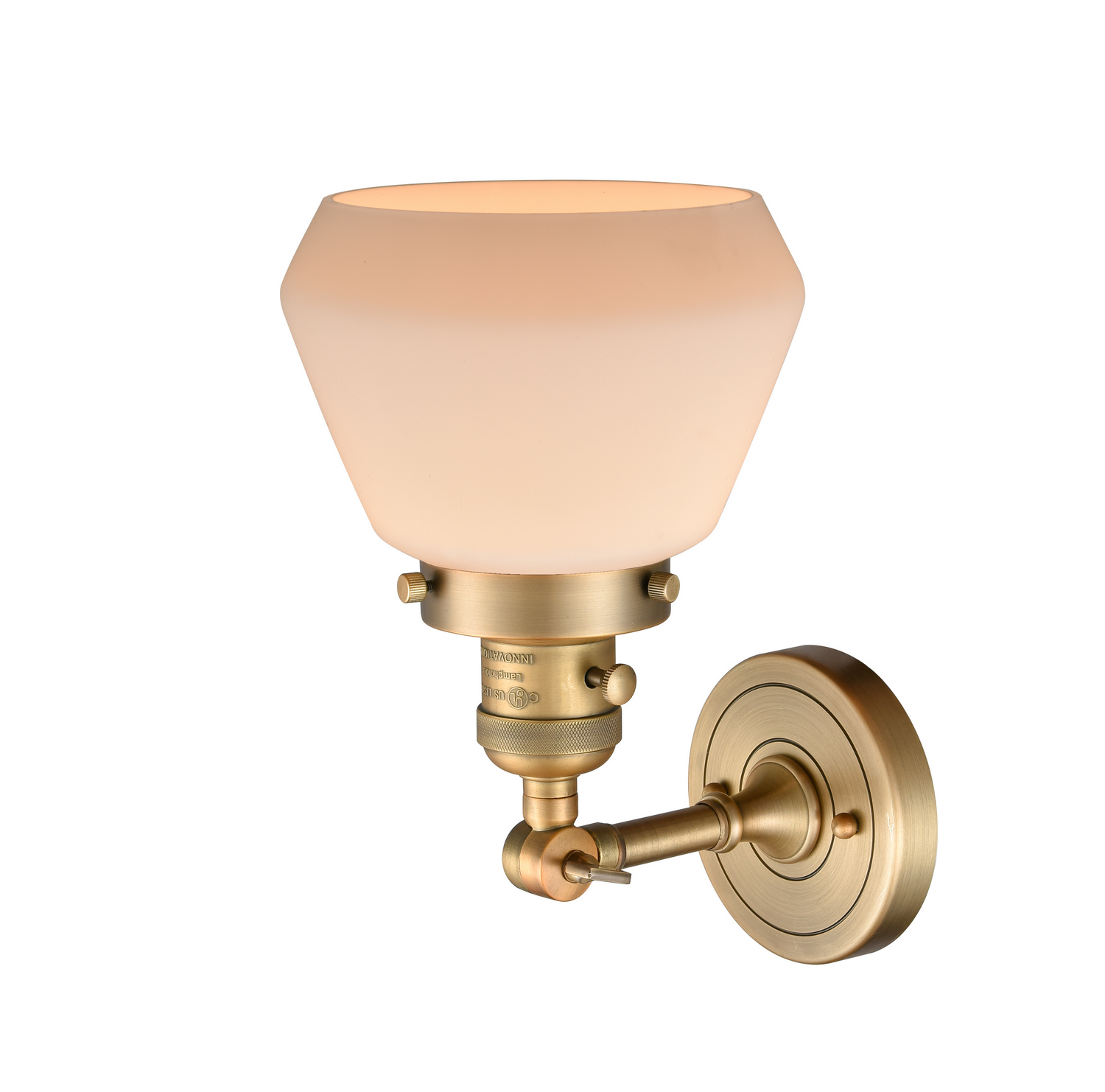 One Light Wall Sconce by Innovations - Franklin Restoration Collection, Brushed Brass Finish - 203SW-BB-G171