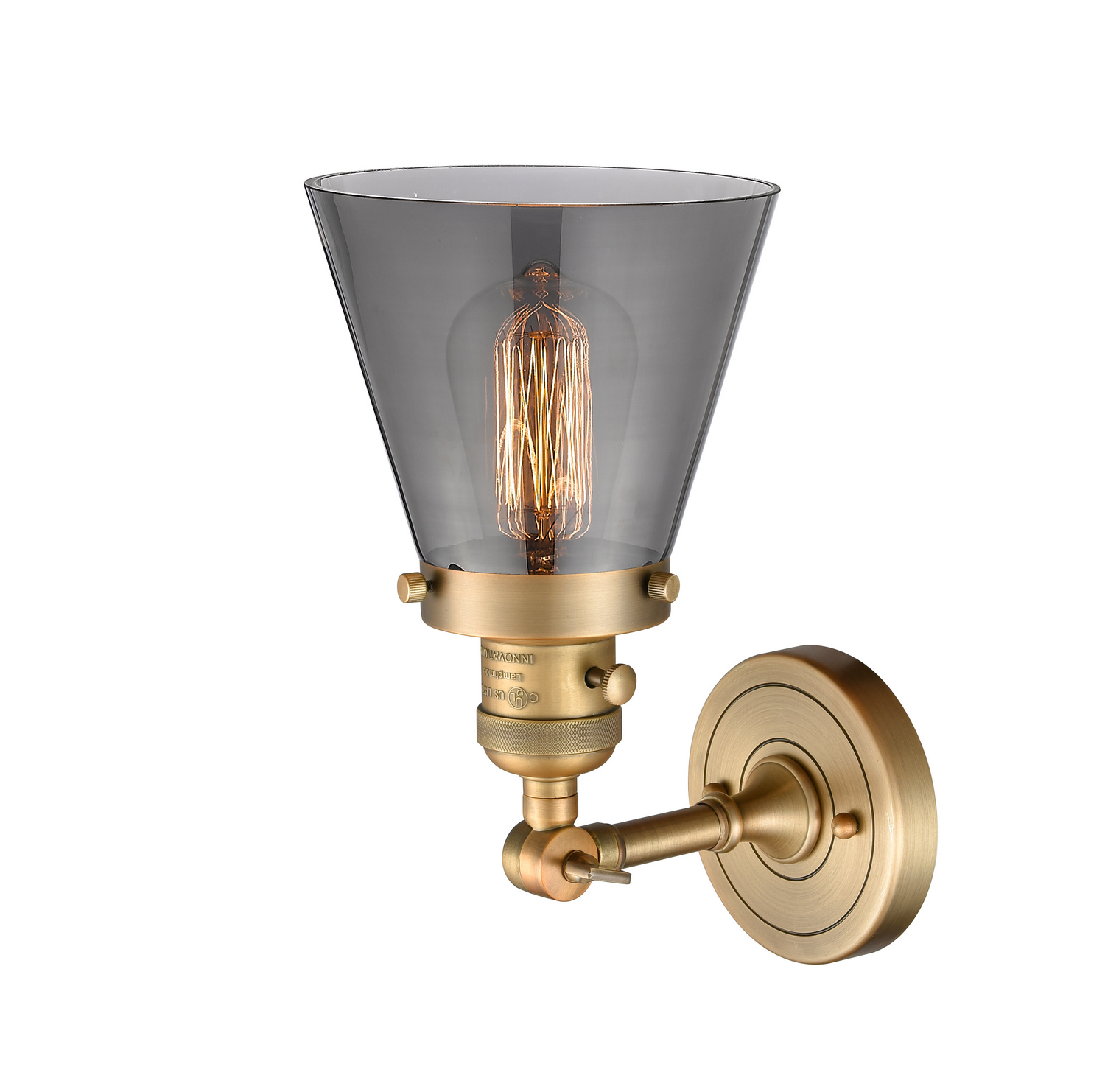 One Light Wall Sconce by Innovations - Franklin Restoration Collection, Brushed Brass Finish - 203SW-BB-G63