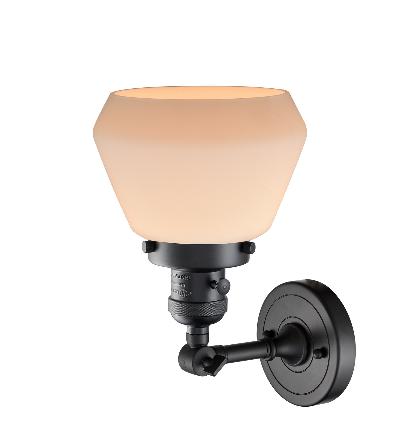 One Light Wall Sconce by Innovations - Franklin Restoration Collection, Matte Black Finish - 203SW-BK-G171
