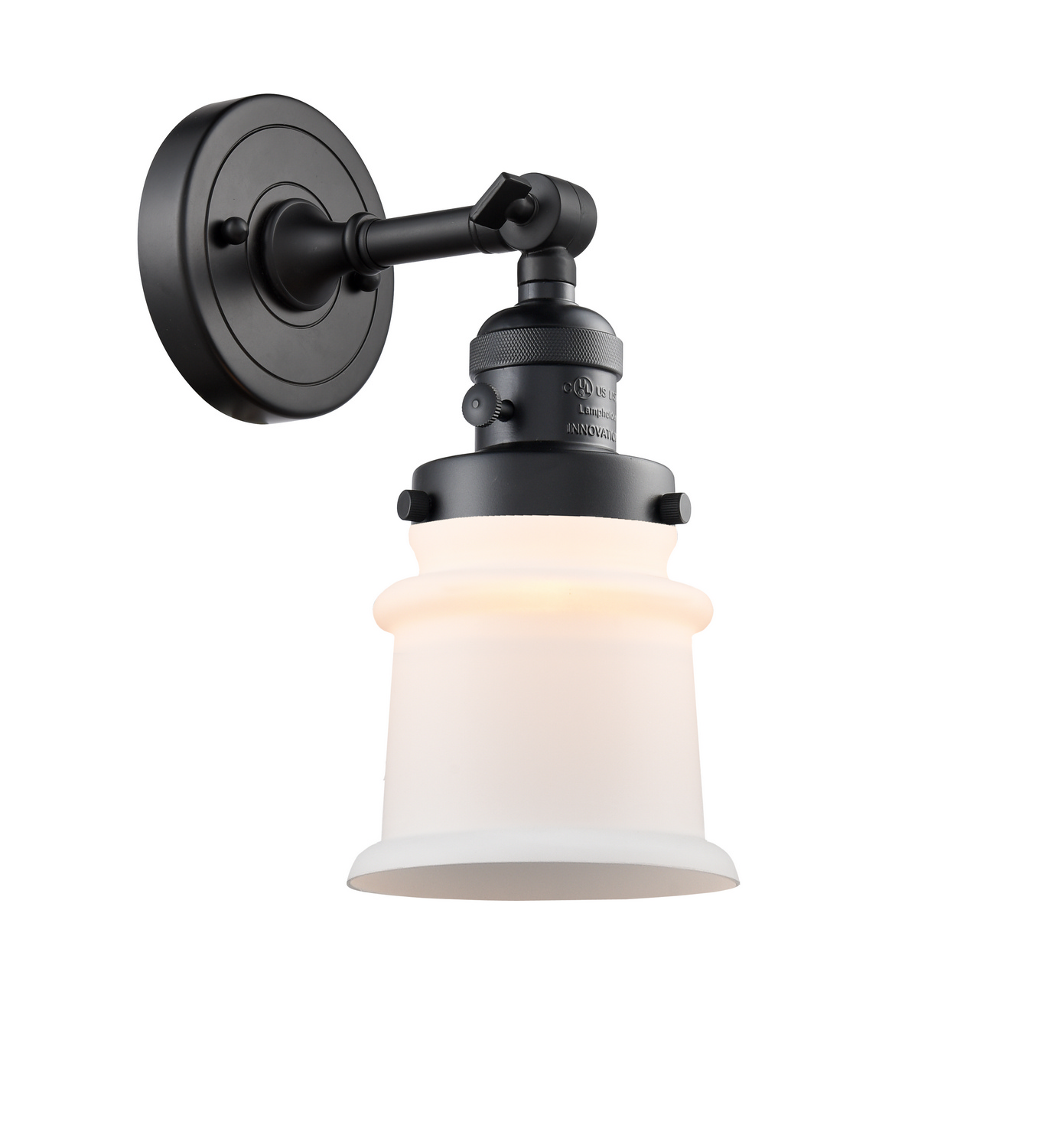 One Light Wall Sconce by Innovations - Franklin Restoration Collection, Matte Black Finish - 203SW-BK-G181S
